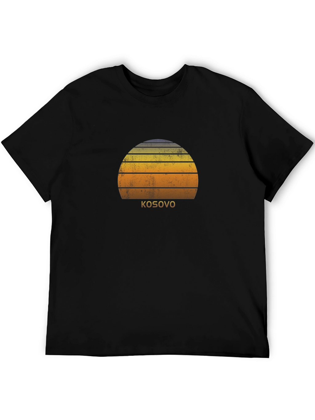 Kosovo Sunset Graphic Tee - Stylish Black T-Shirt