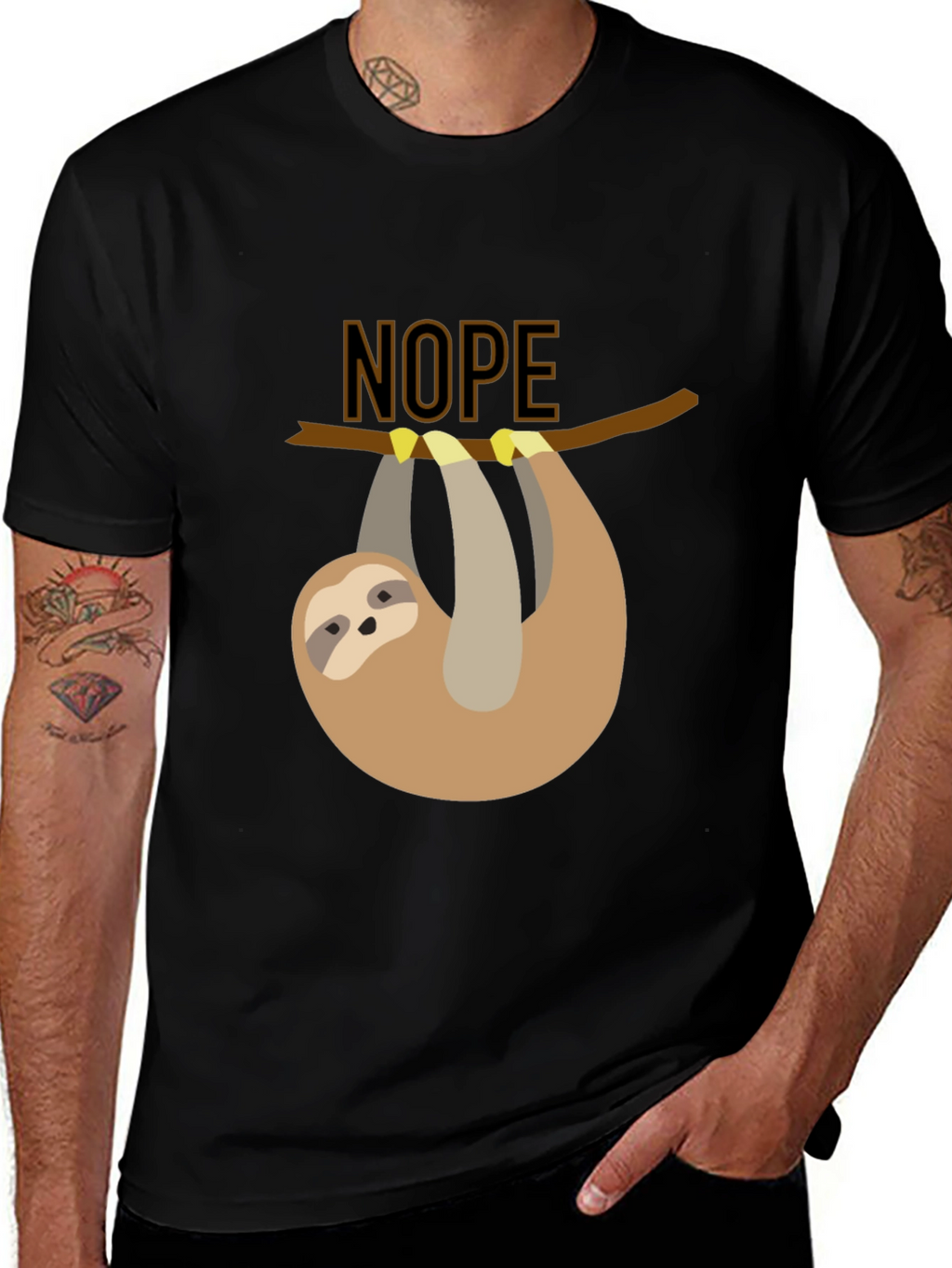 Nope Sloth T-Shirt - Lazy Days Apparel