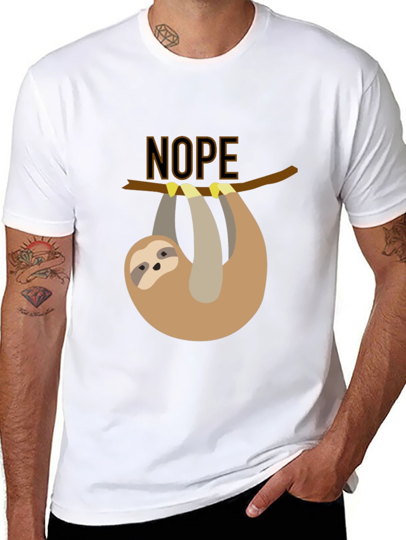 Nope Sloth T-Shirt - Lazy Days Apparel