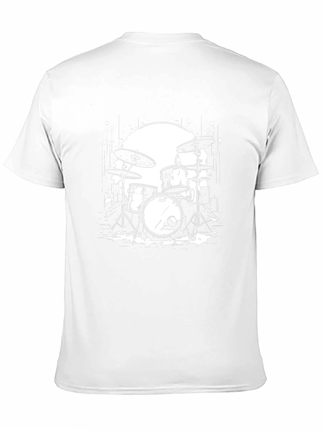 Drum Set Graphic Tee - Rock Band Musician T-Shirt