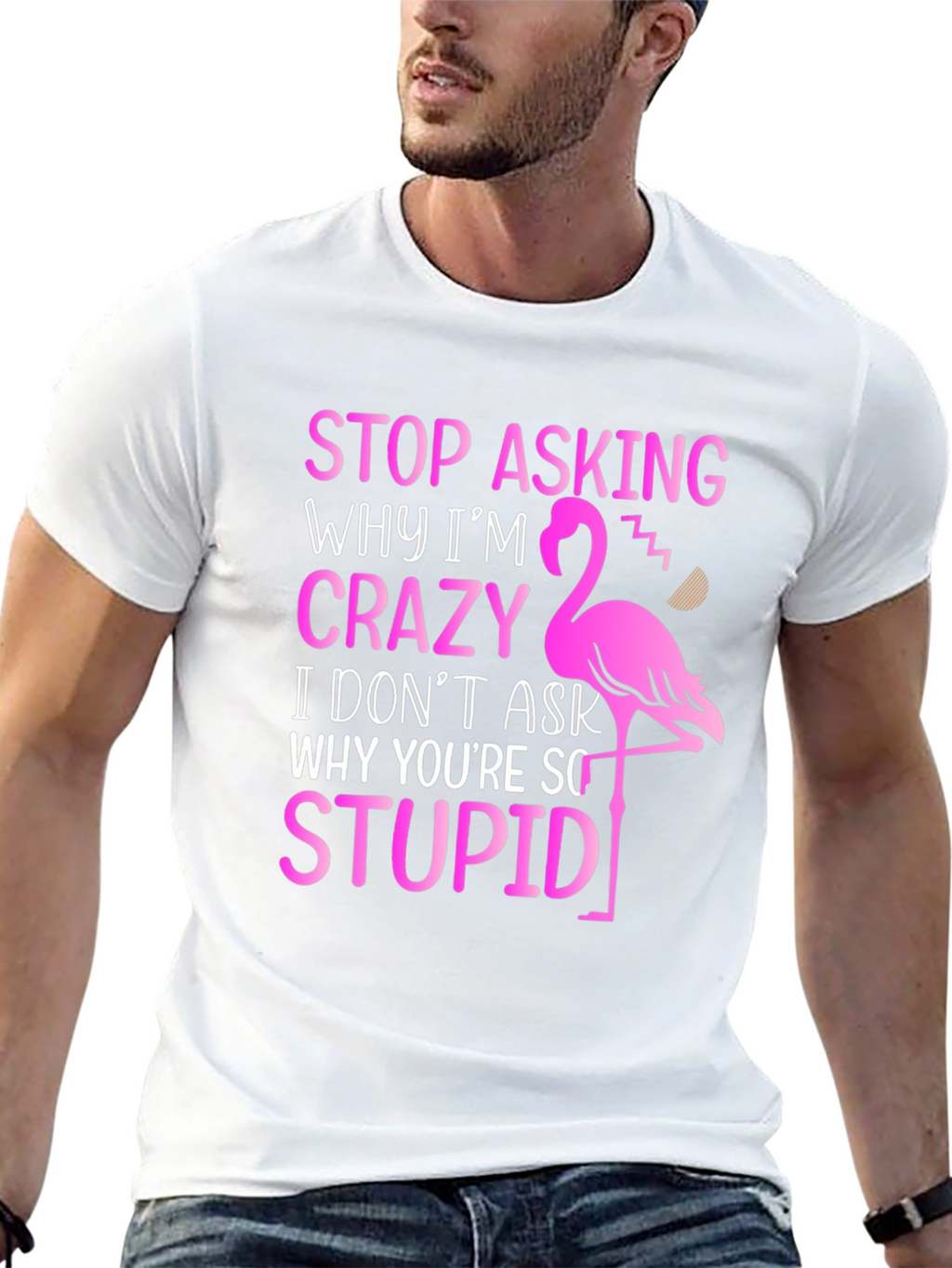 Funny Flamingo Graphic T-Shirt