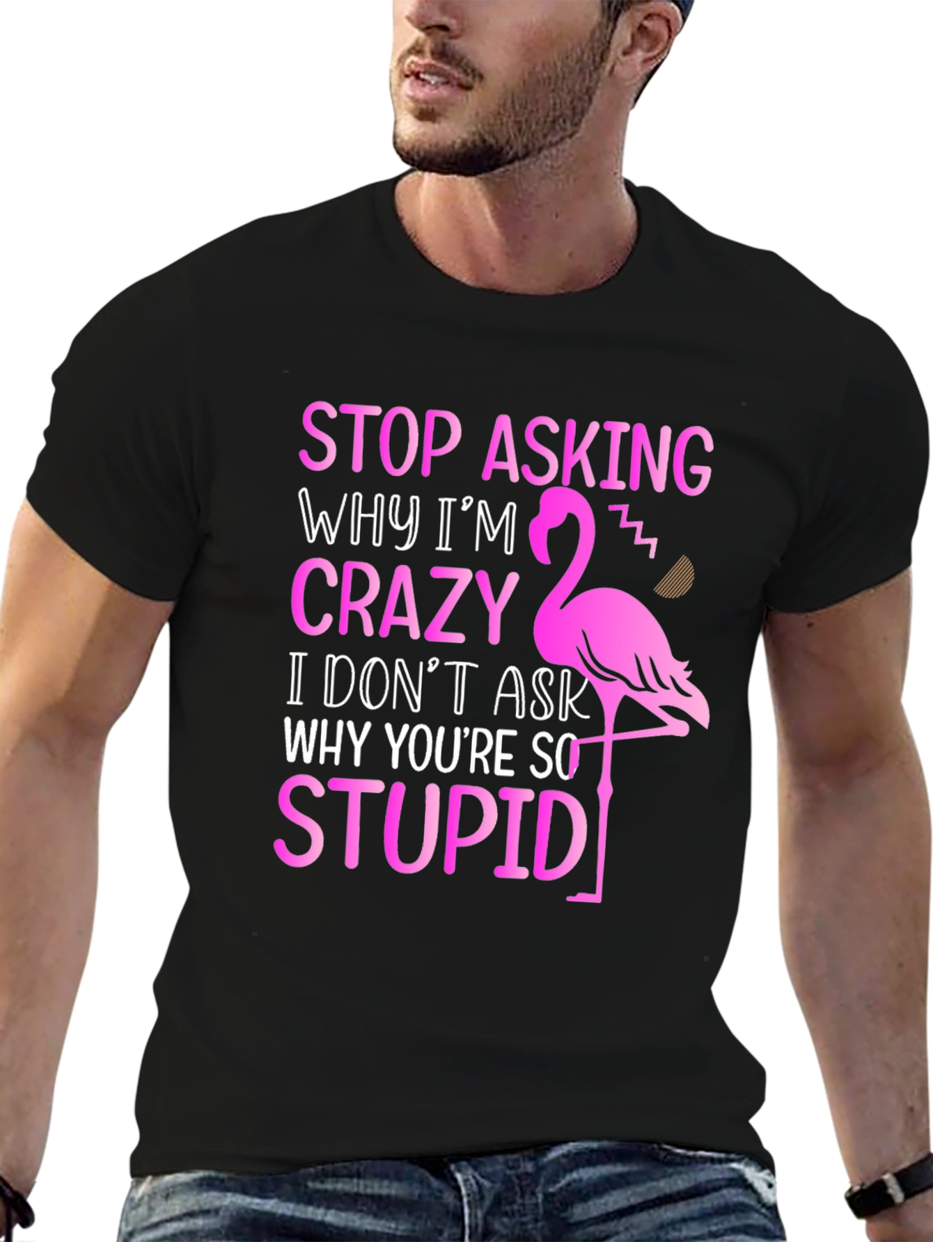 Funny Flamingo Graphic T-Shirt