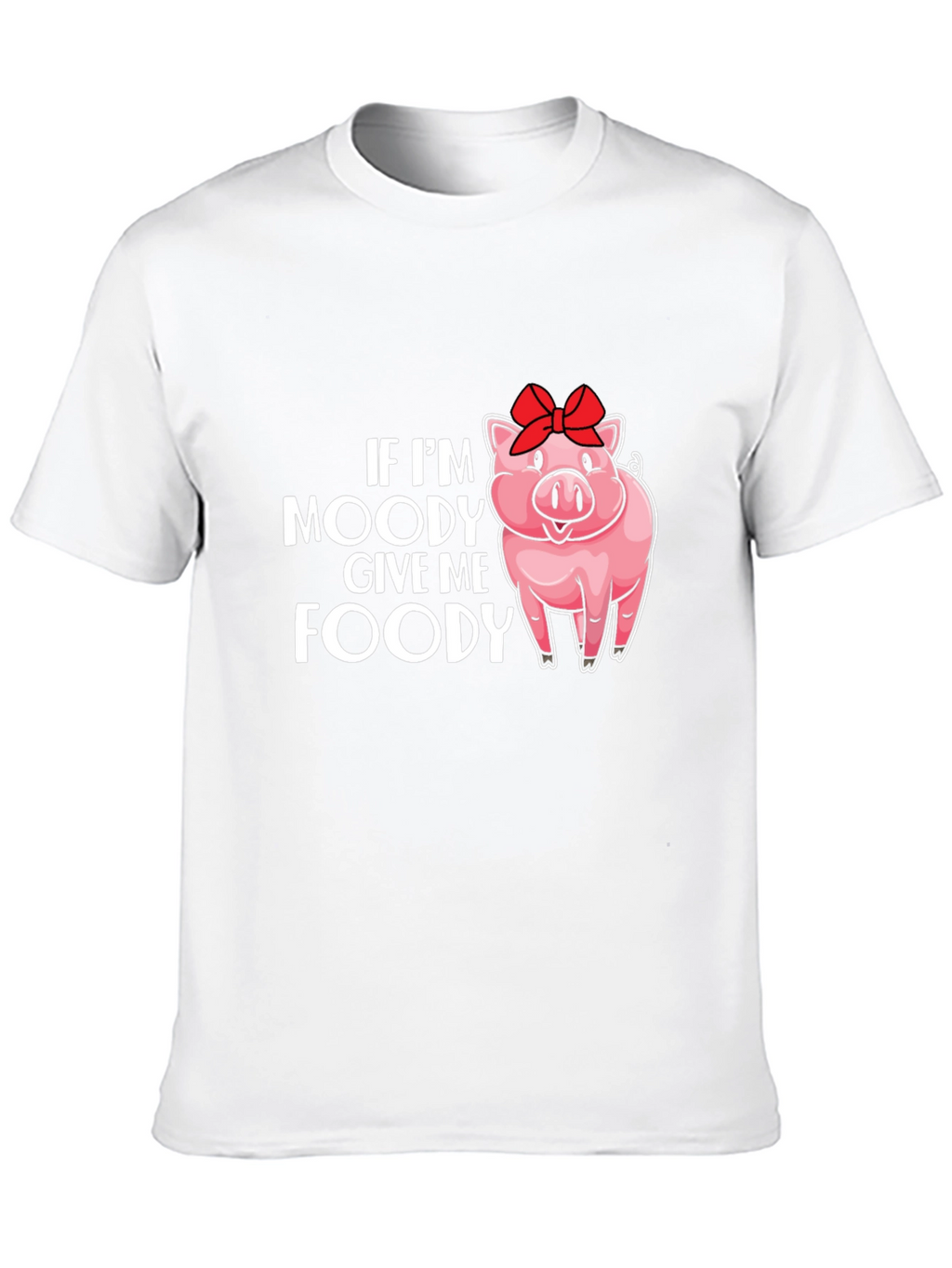 Moody Pig Foody T-Shirt - Unisex Black Tee