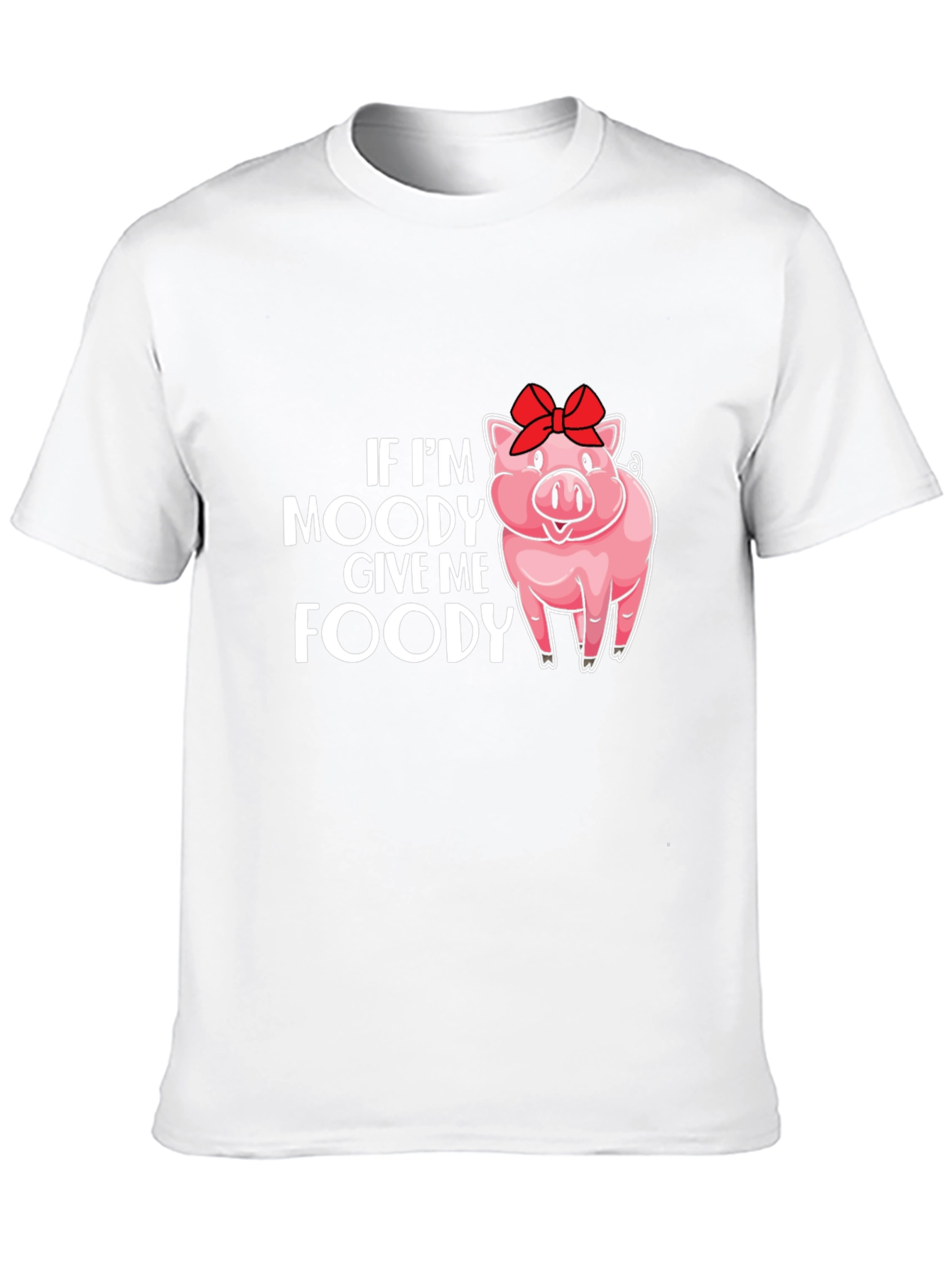 Moody Pig Foody T-Shirt - Unisex Black Tee