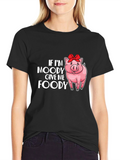 Moody Pig Foody T-Shirt - Unisex Black Tee