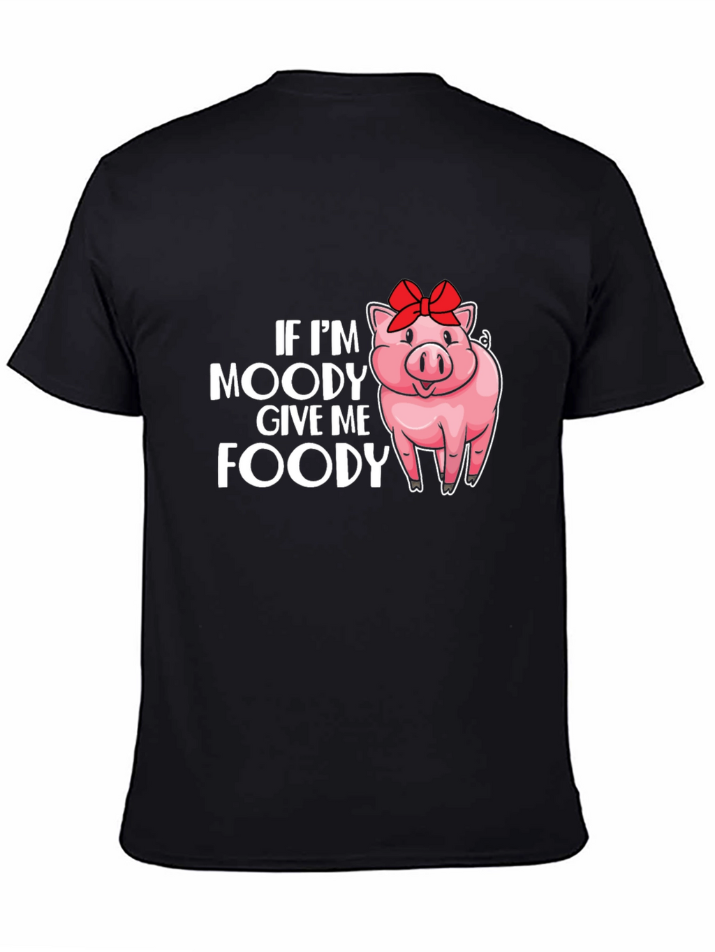 Moody Pig Foody T-Shirt - Unisex Black Tee
