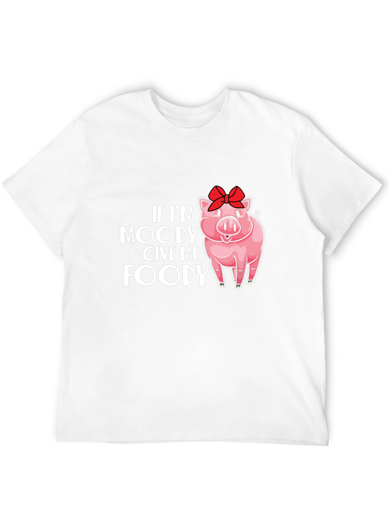 Moody Pig Foody T-Shirt - Unisex Black Tee