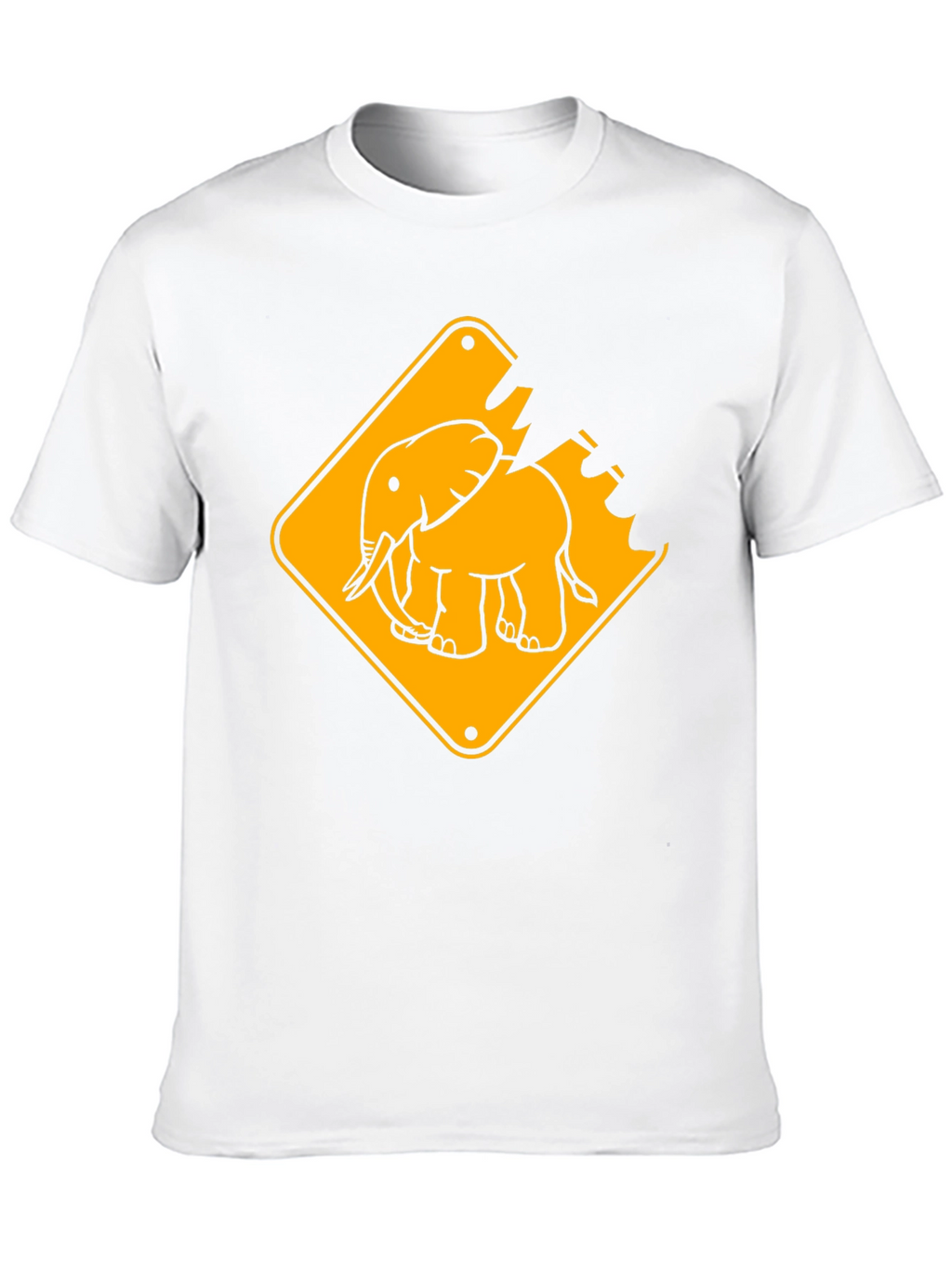 Elephant Crossing Graphic Tee - Black