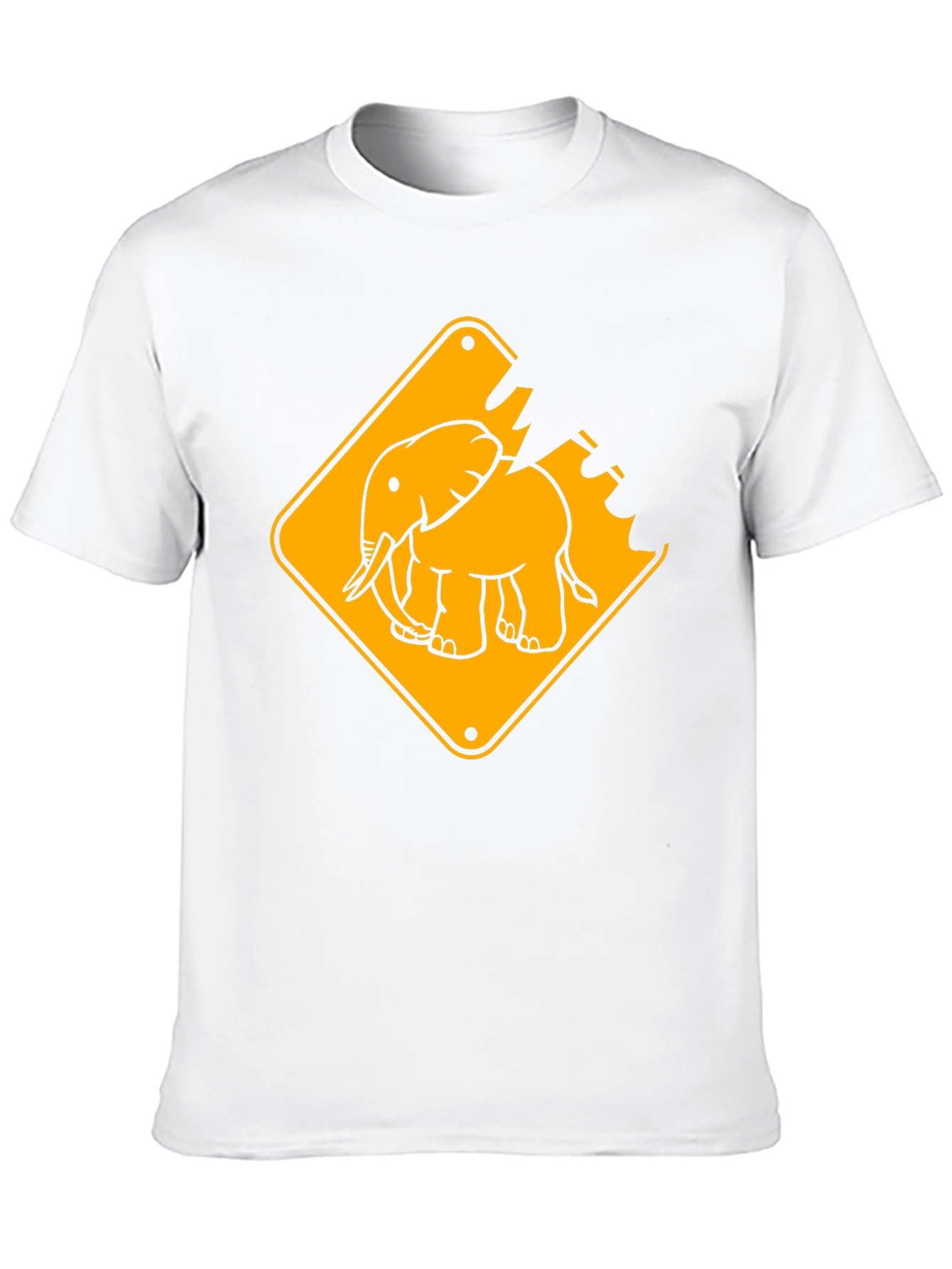Elephant Crossing Graphic Tee - Black