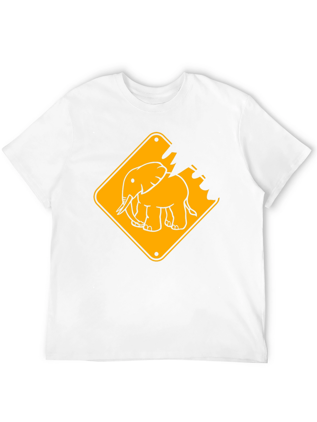 Elephant Crossing Graphic Tee - Black