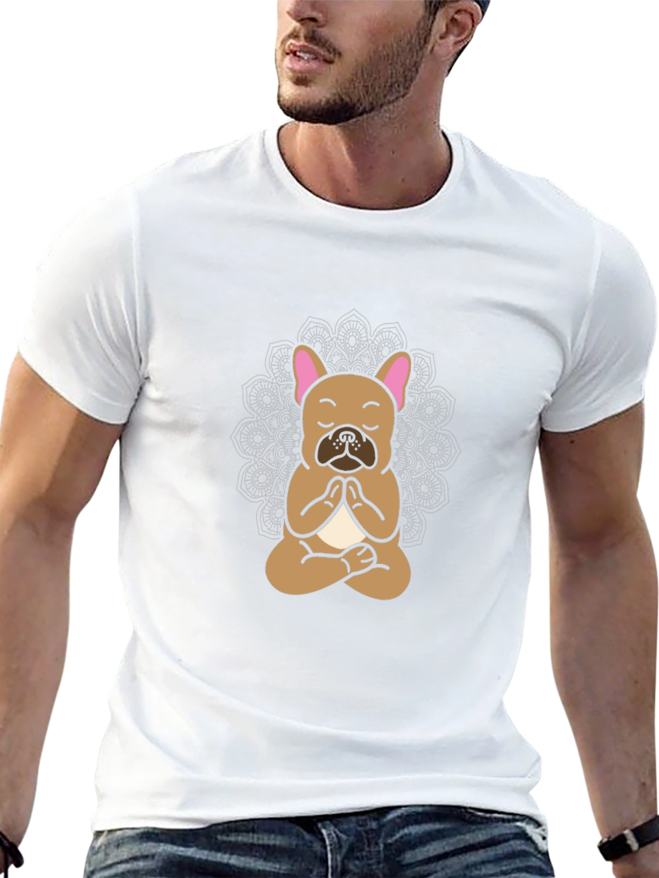 Meditating French Bulldog Graphic Tee