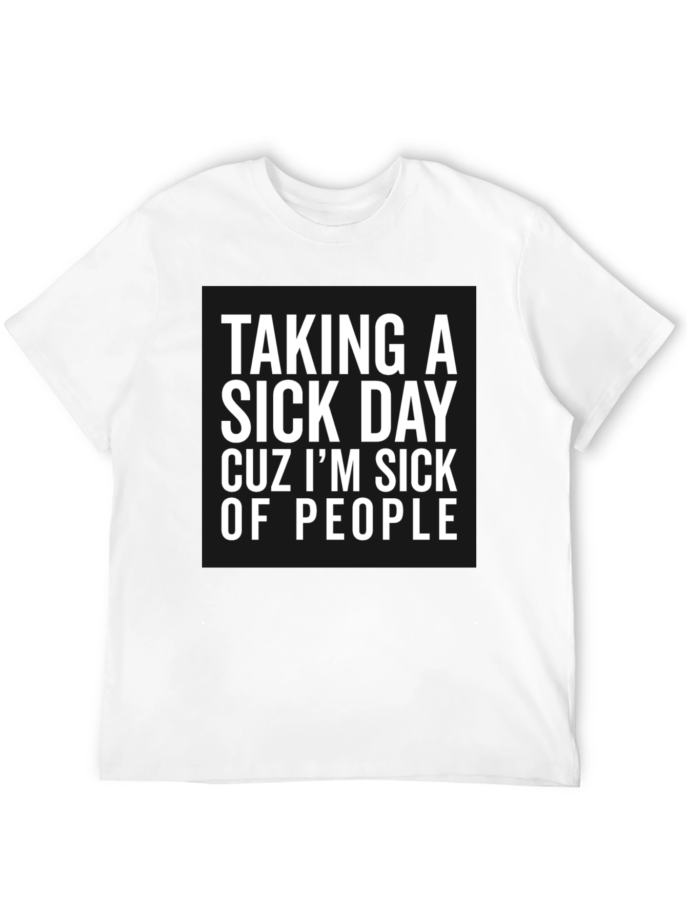 Sick of People Black Graphic Tee