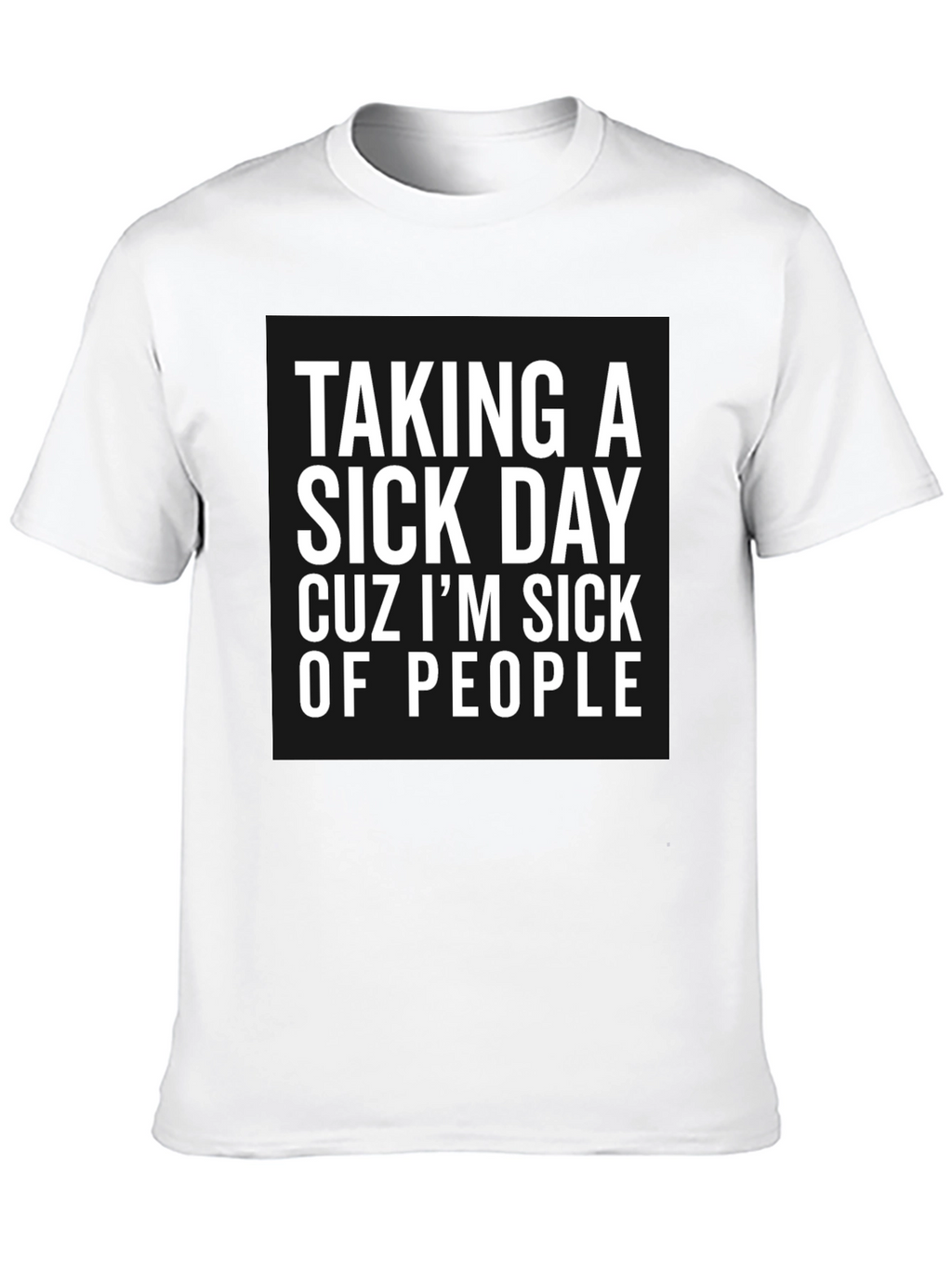 Sick of People Black Graphic Tee