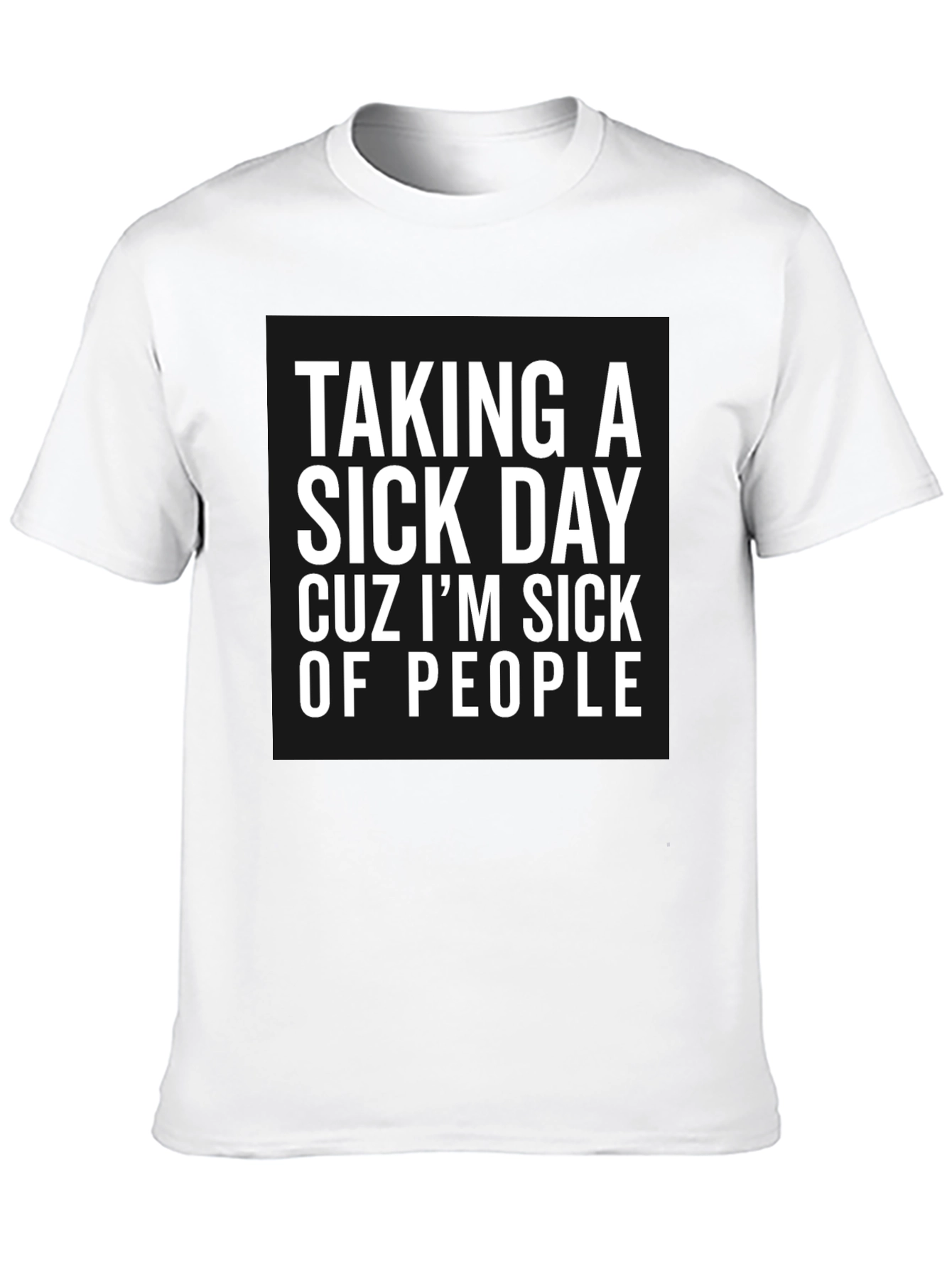 Sick of People Black Graphic Tee