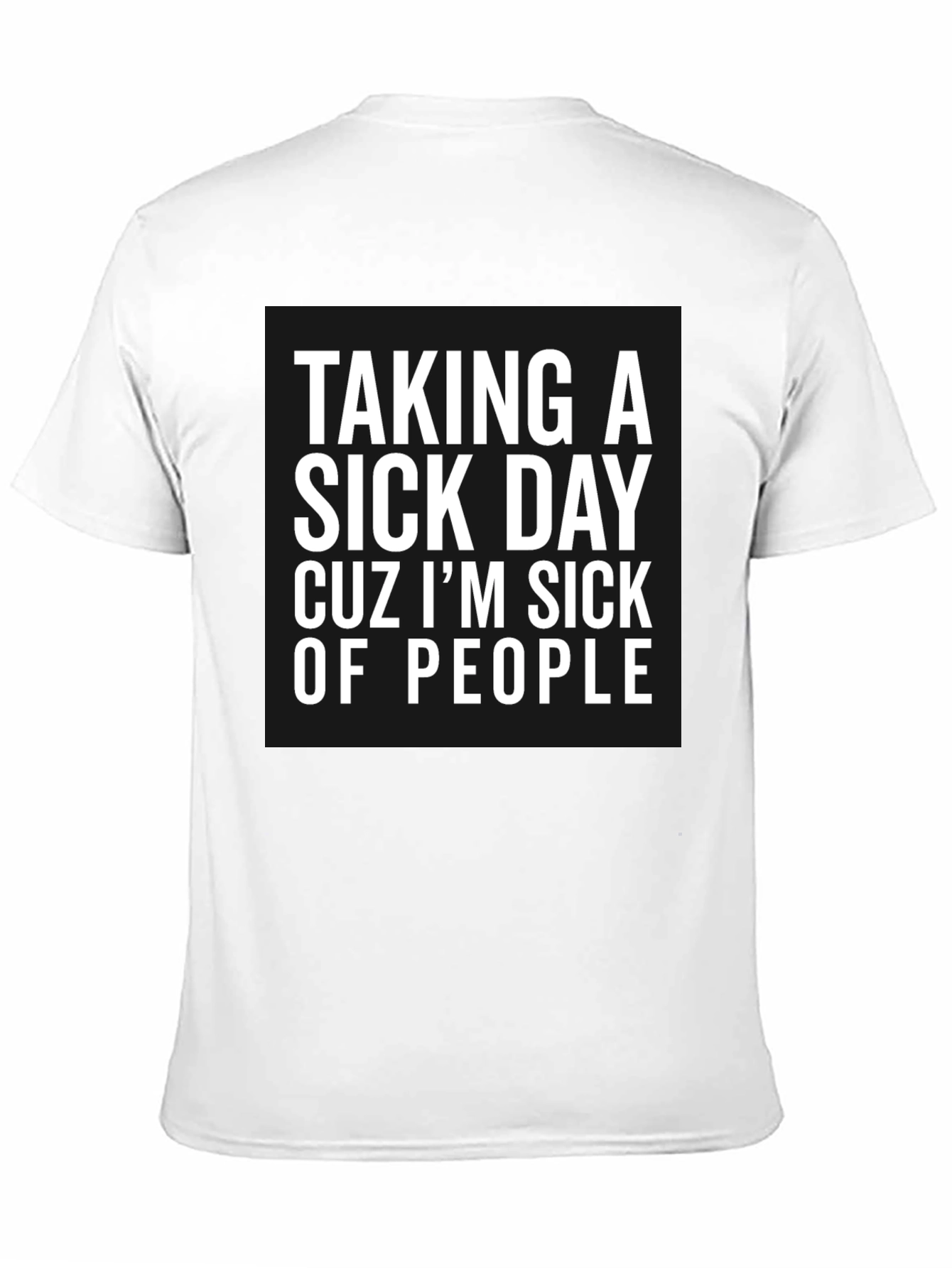 Sick of People Black Graphic Tee