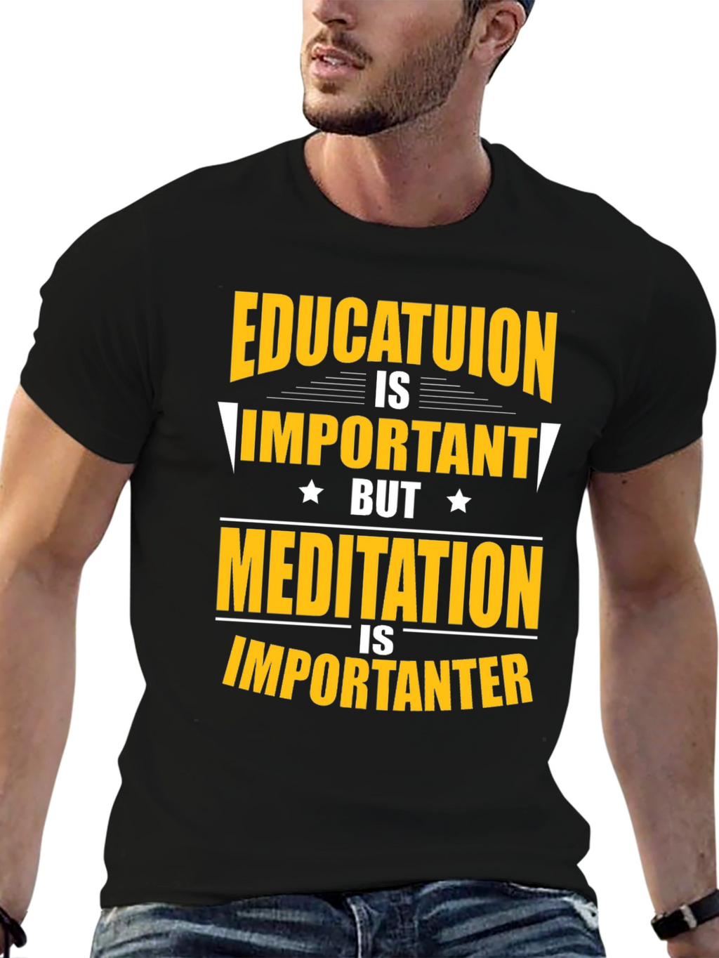 Education vs Meditation T-Shirt