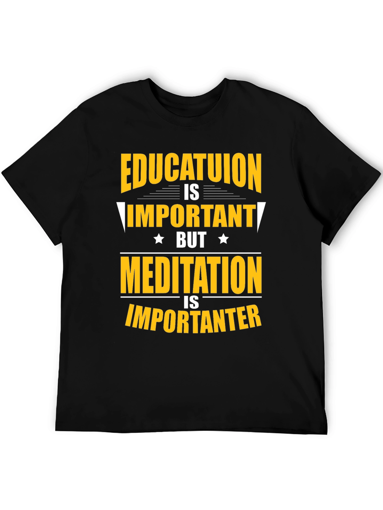Education vs Meditation T-Shirt