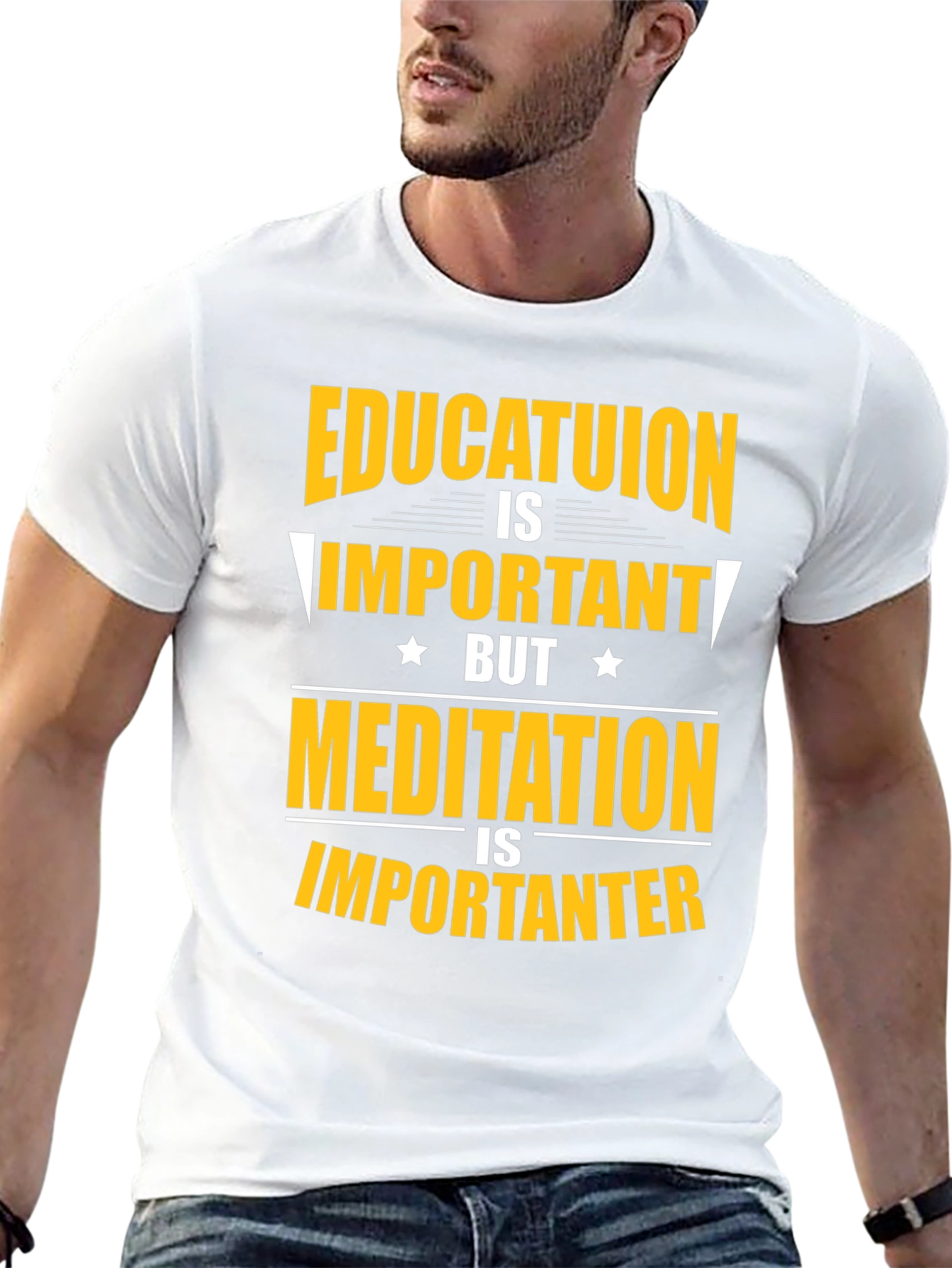 Education vs Meditation T-Shirt