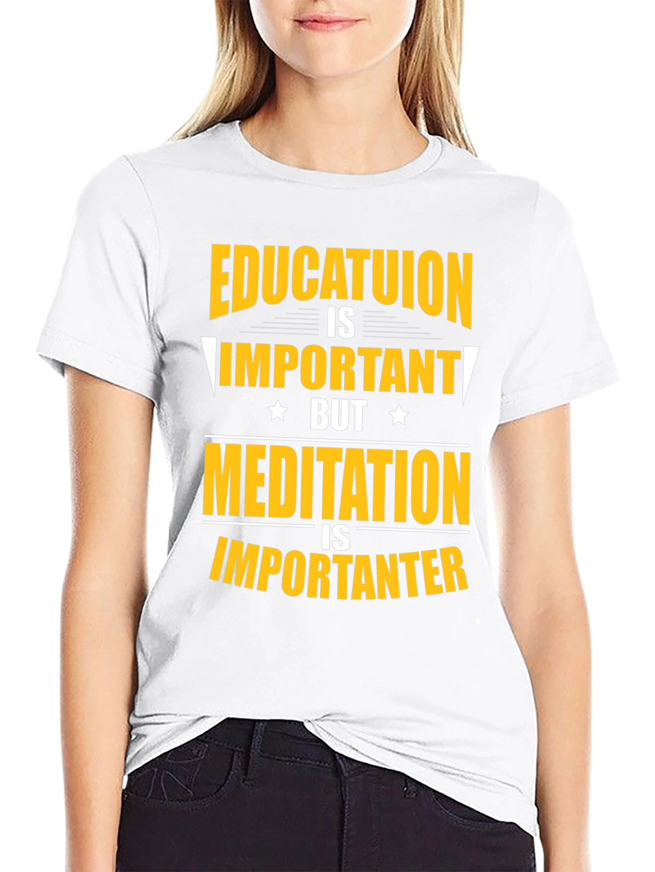 Education vs Meditation T-Shirt