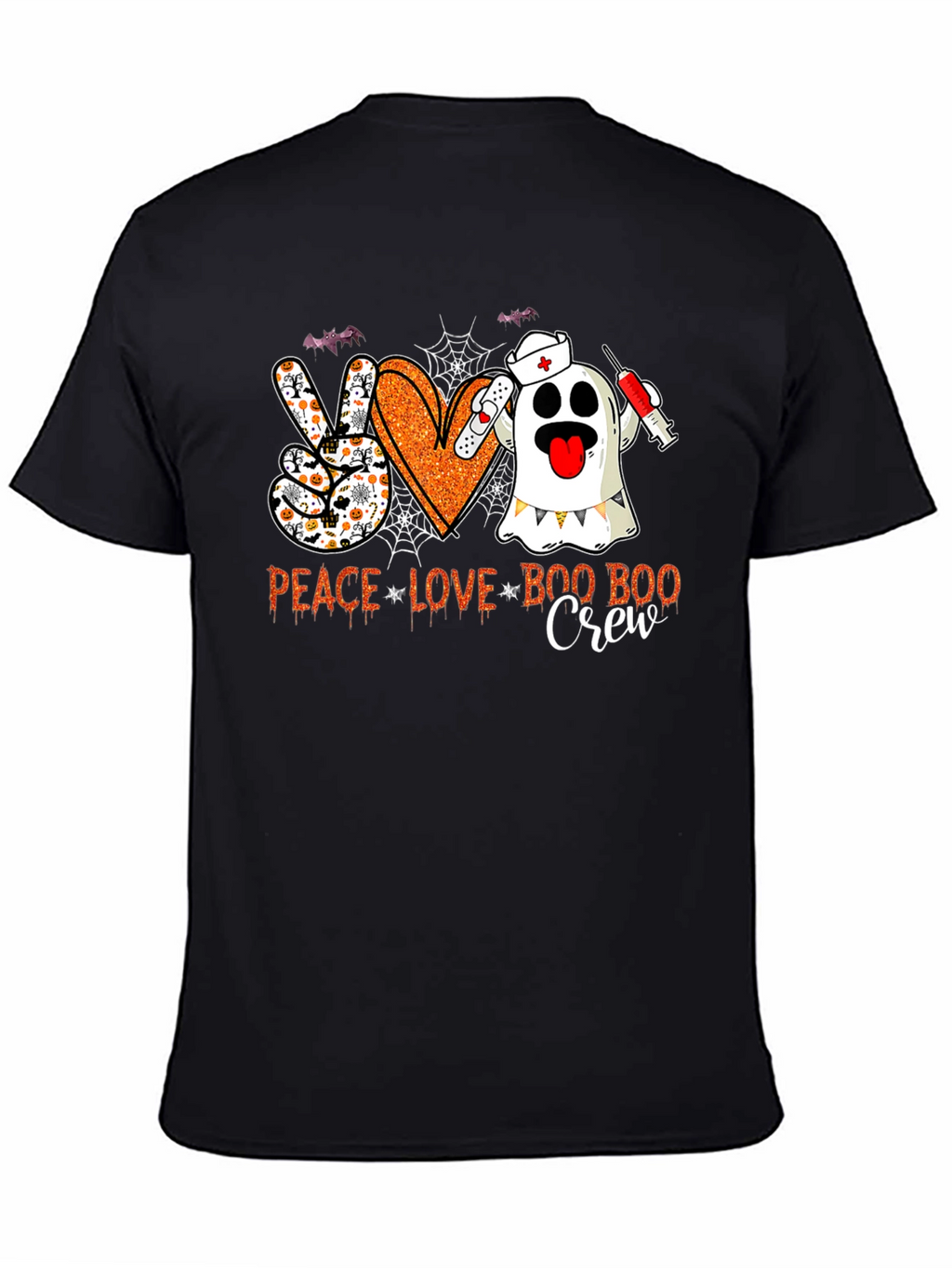 Peace Love Boo Boo Crew Halloween Nurse T-Shirt