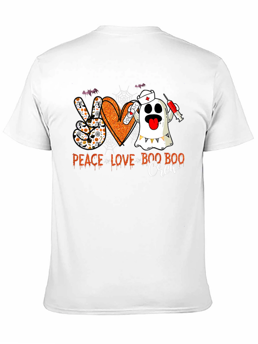 Peace Love Boo Boo Crew Halloween Nurse T-Shirt