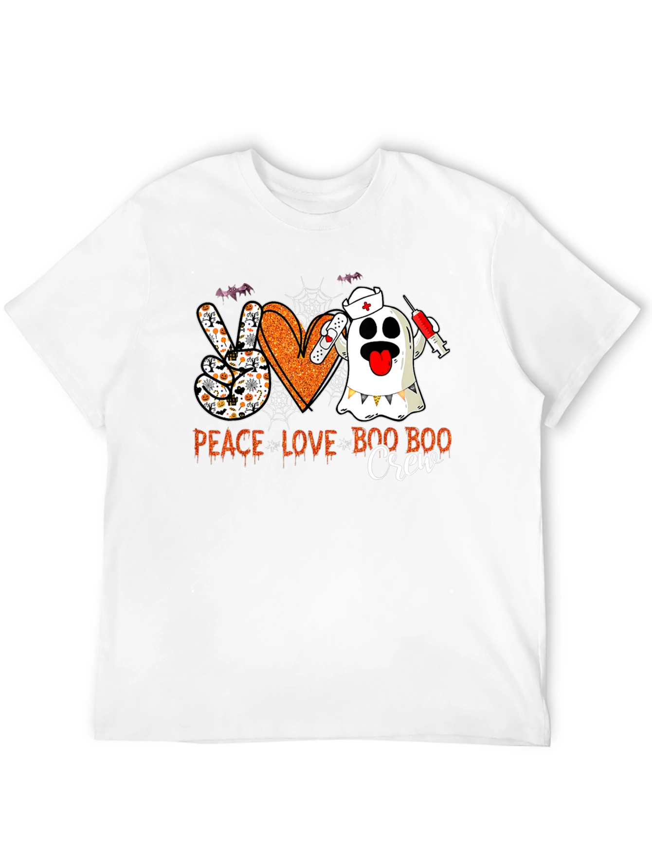 Peace Love Boo Boo Crew Halloween Nurse T-Shirt