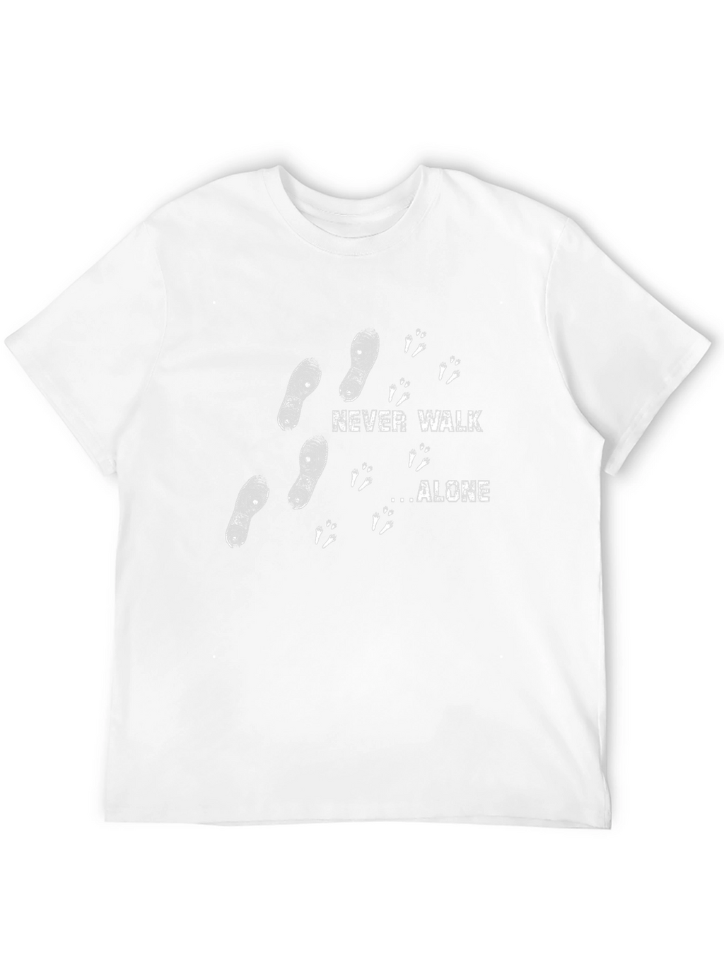 Never Walk Alone Graphic Black T-Shirt