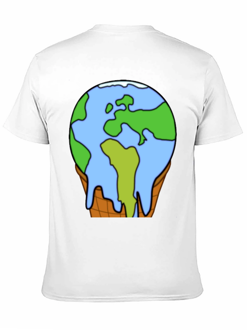 Global Warming Earth Ice Cream Cone T-Shirt