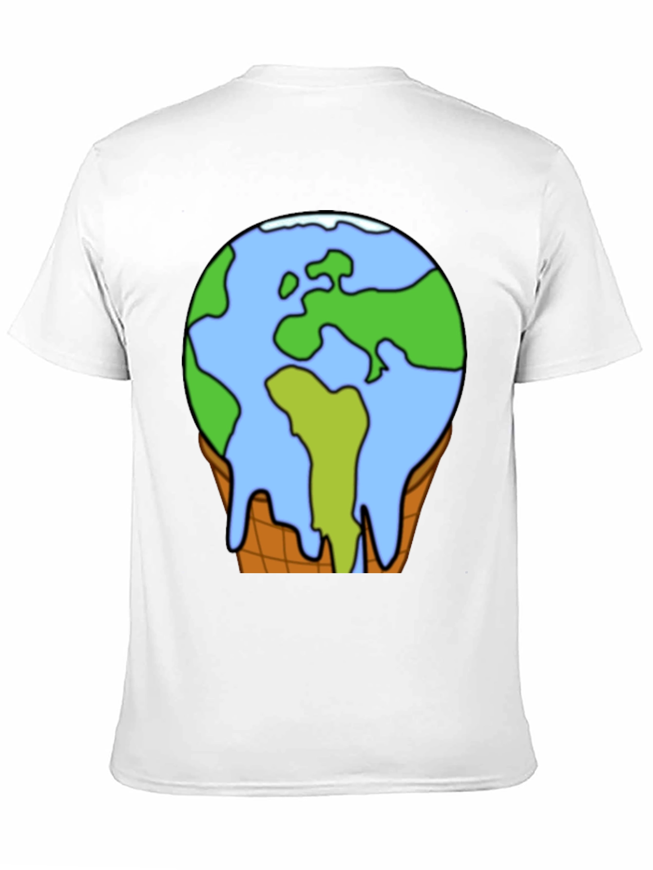 Global Warming Earth Ice Cream Cone T-Shirt