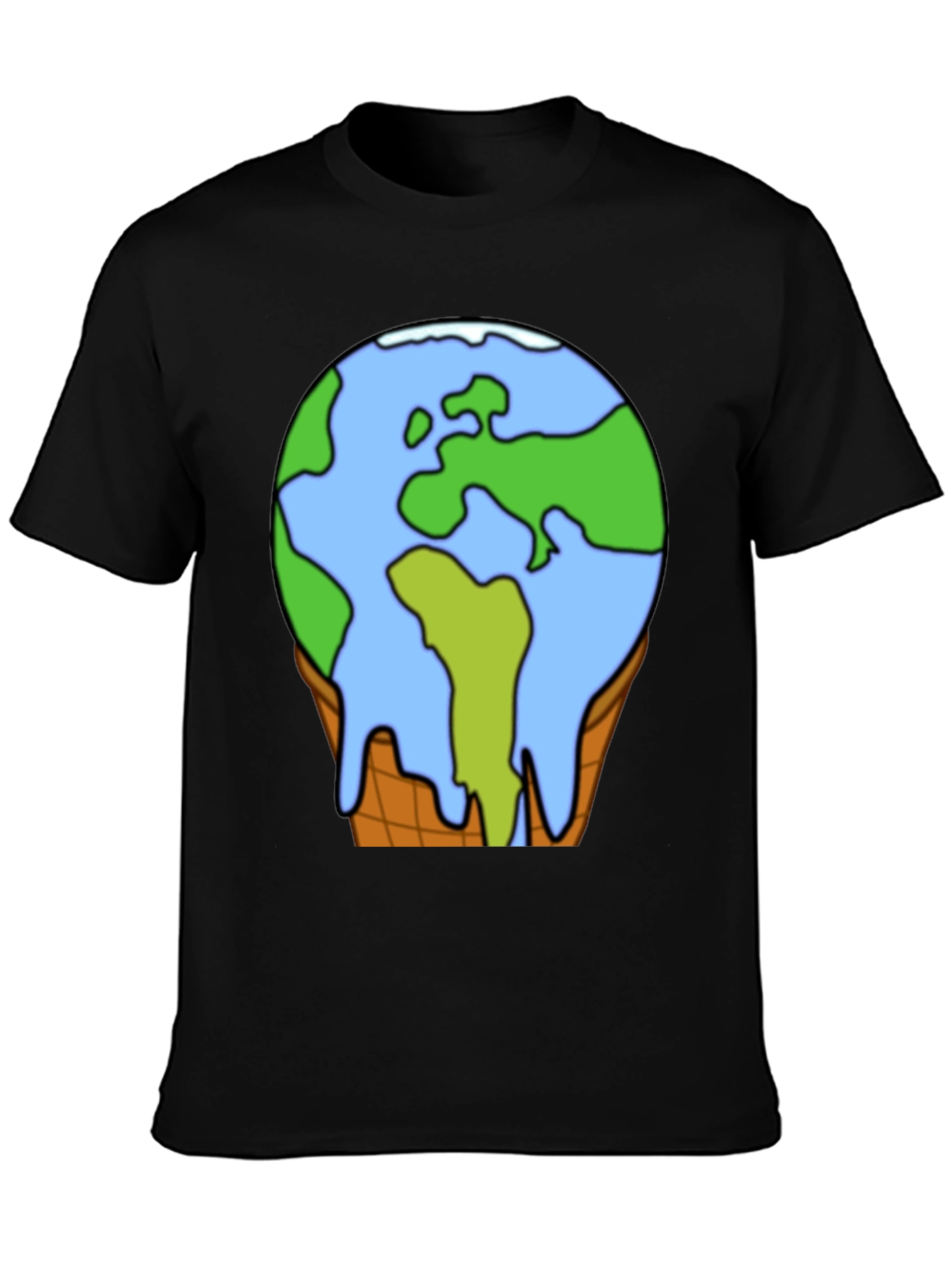 Global Warming Earth Ice Cream Cone T-Shirt