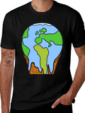 Global Warming Earth Ice Cream Cone T-Shirt