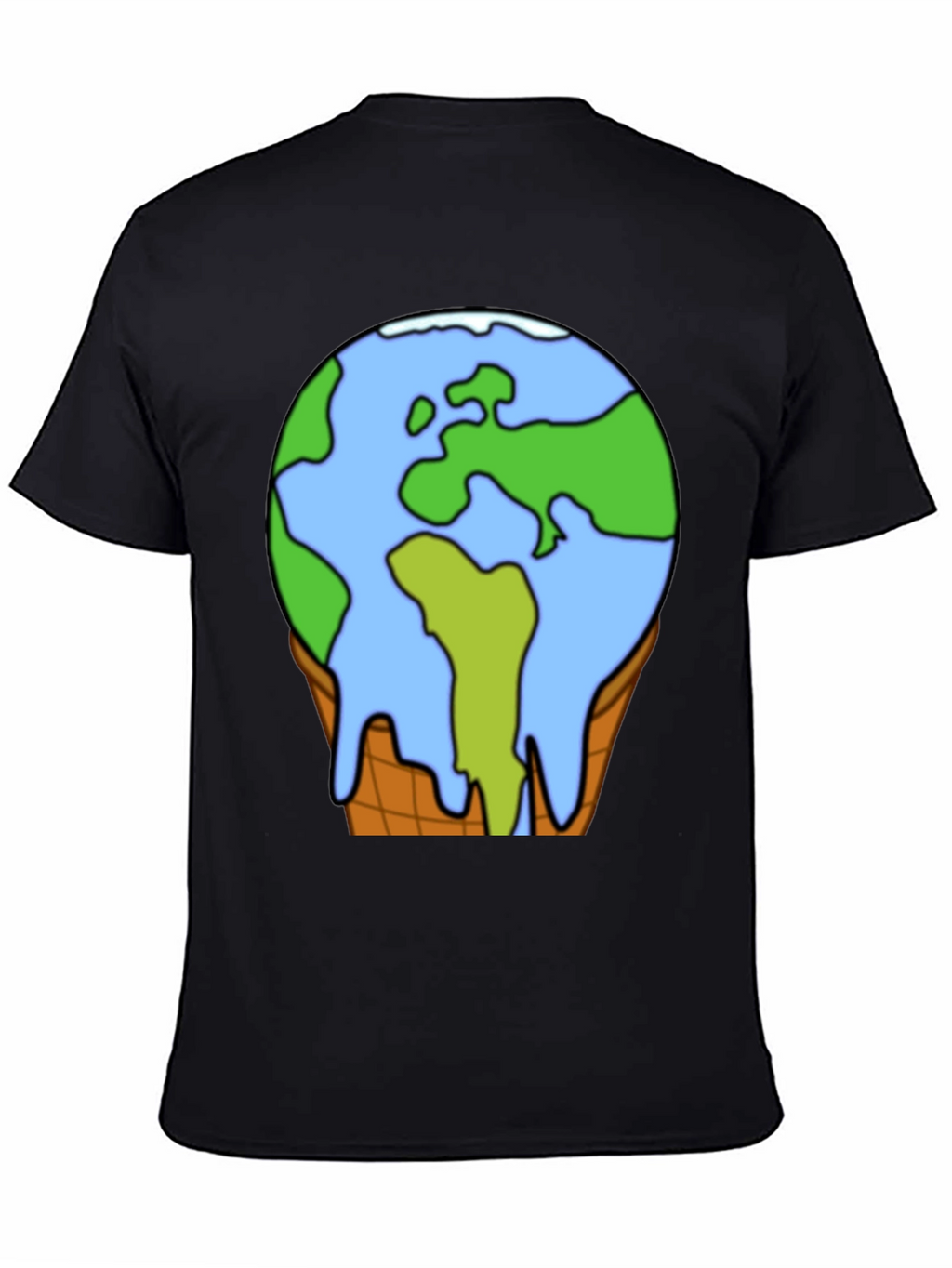 Global Warming Earth Ice Cream Cone T-Shirt