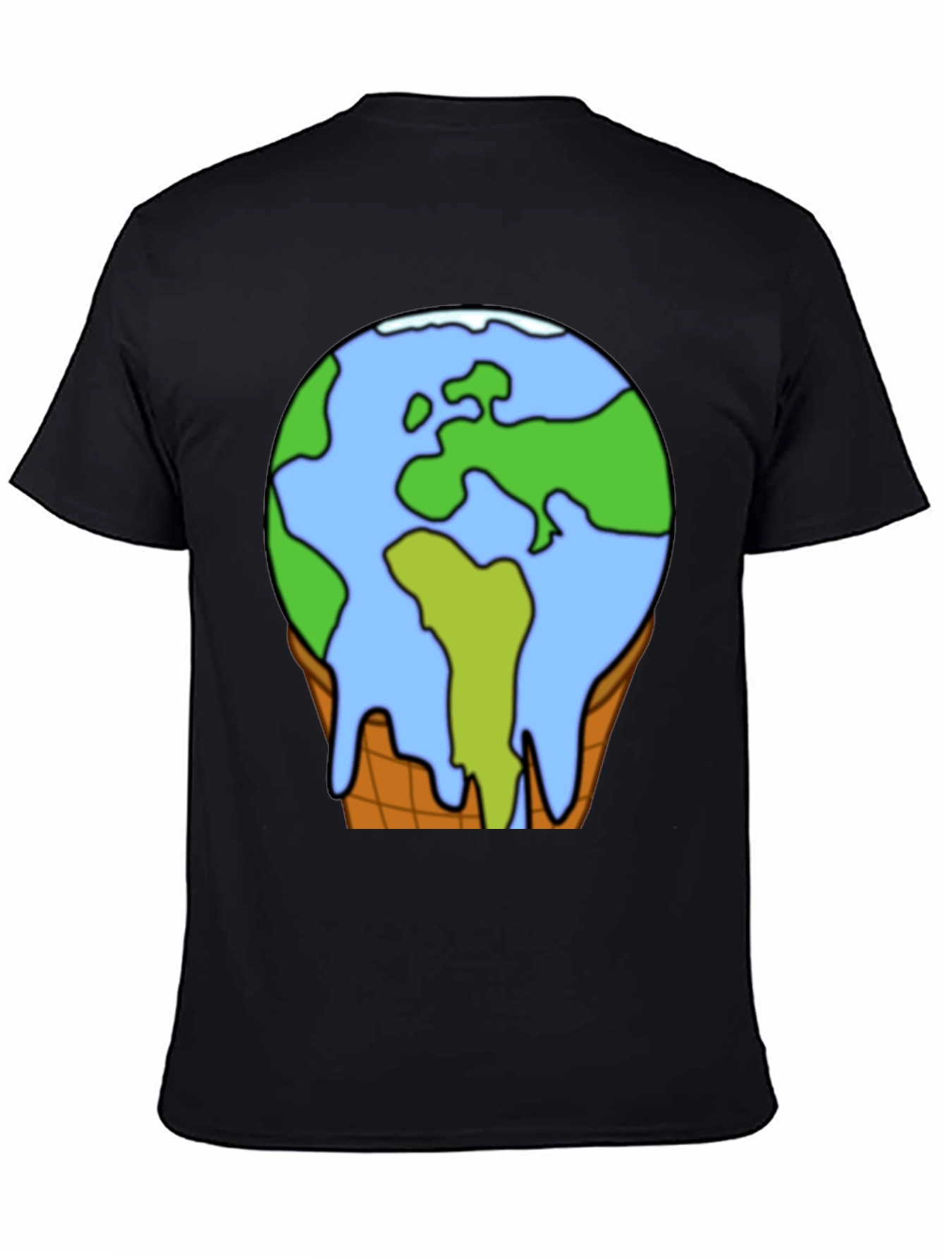 Global Warming Earth Ice Cream Cone T-Shirt