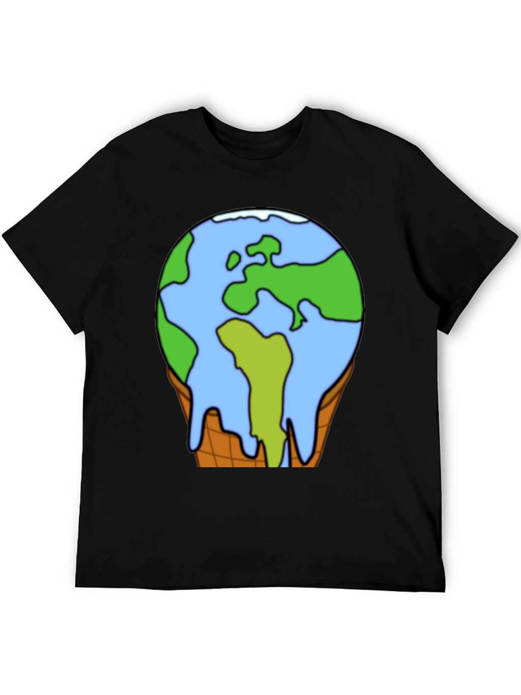 Global Warming Earth Ice Cream Cone T-Shirt
