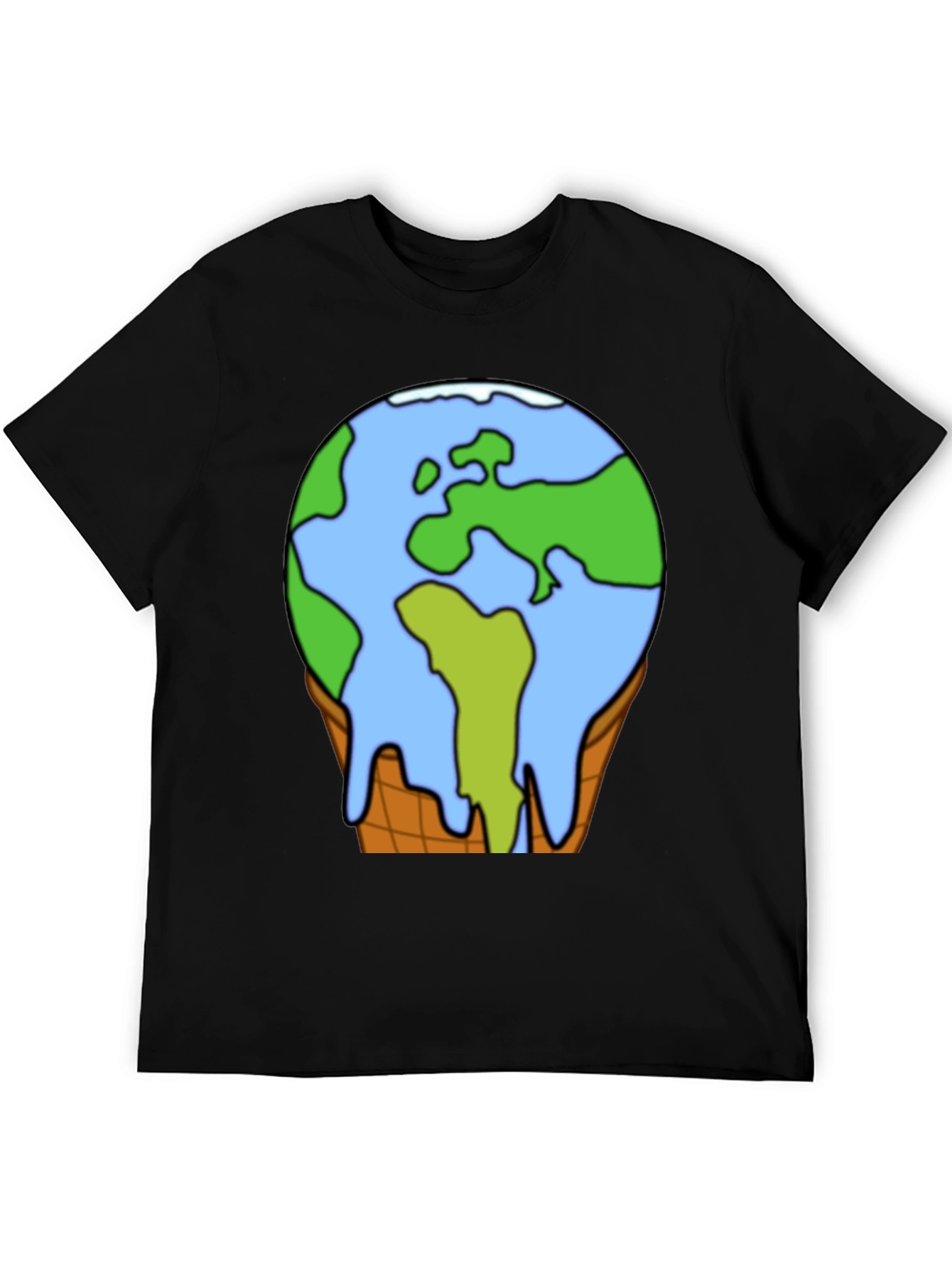 Global Warming Earth Ice Cream Cone T-Shirt