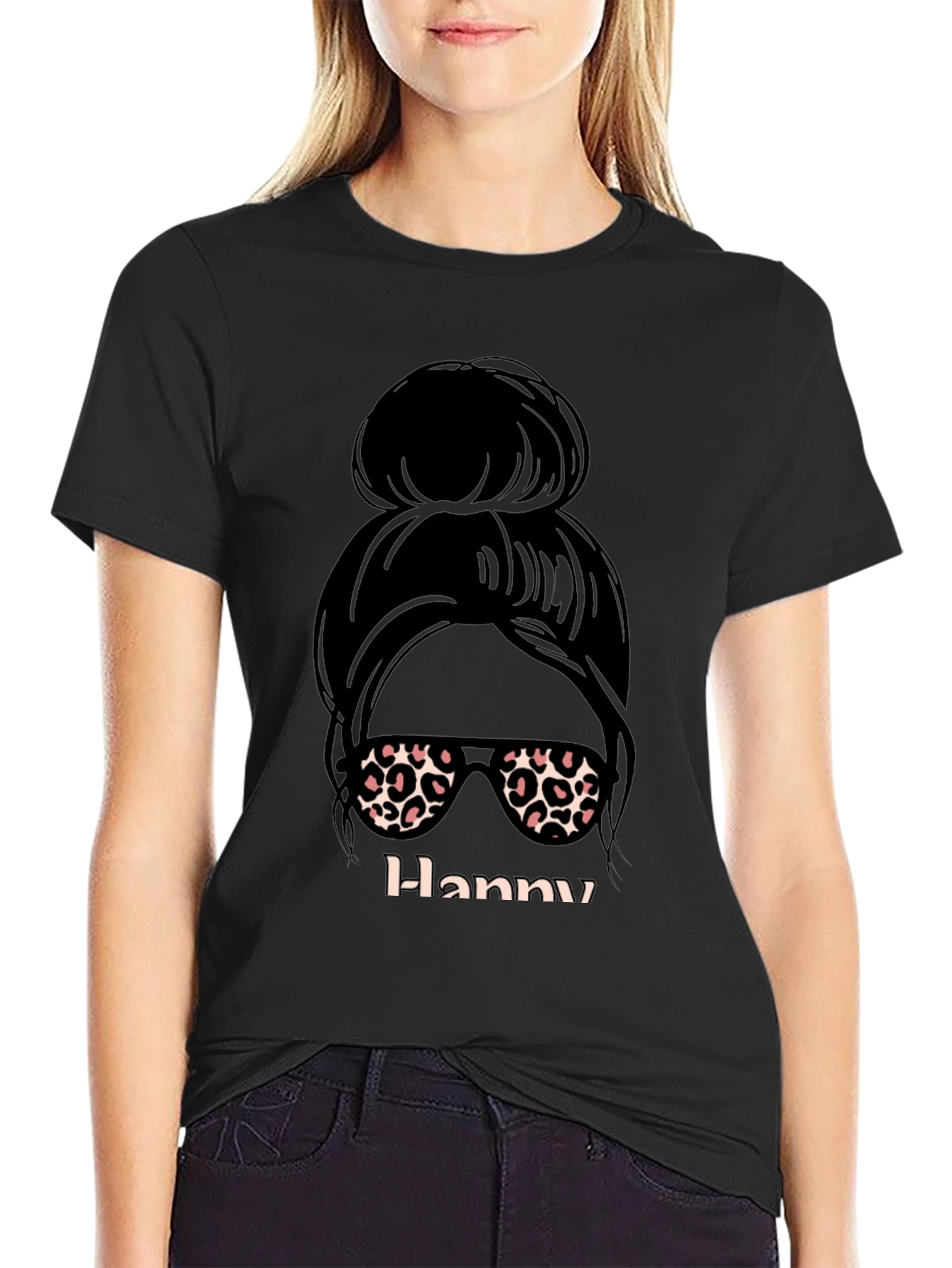 Messy Bun Hanny Graphic Tee