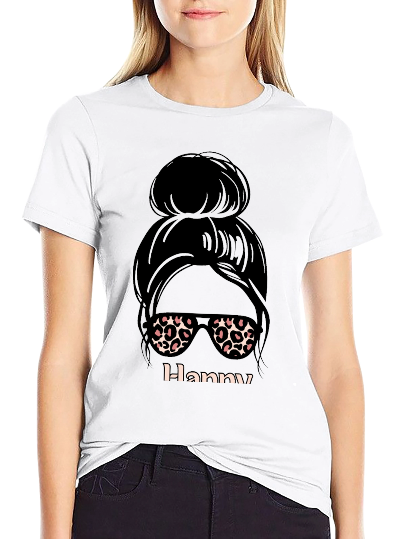 Messy Bun Hanny Graphic Tee