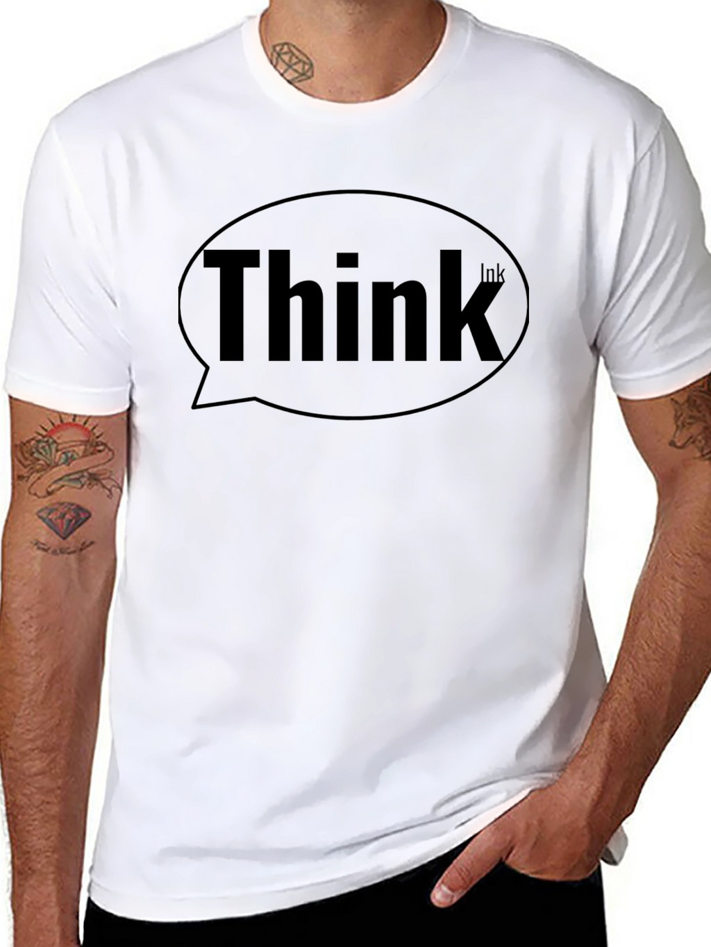 Think Ink Black Graphic T-Shirt