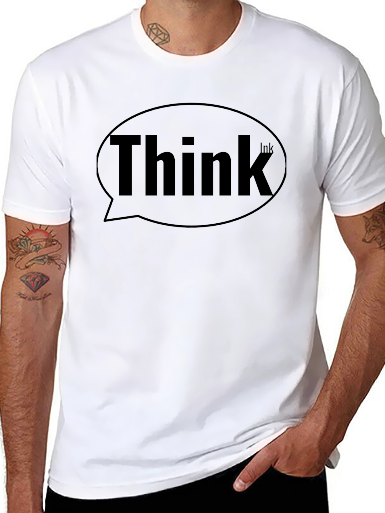 Think Ink Black Graphic T-Shirt
