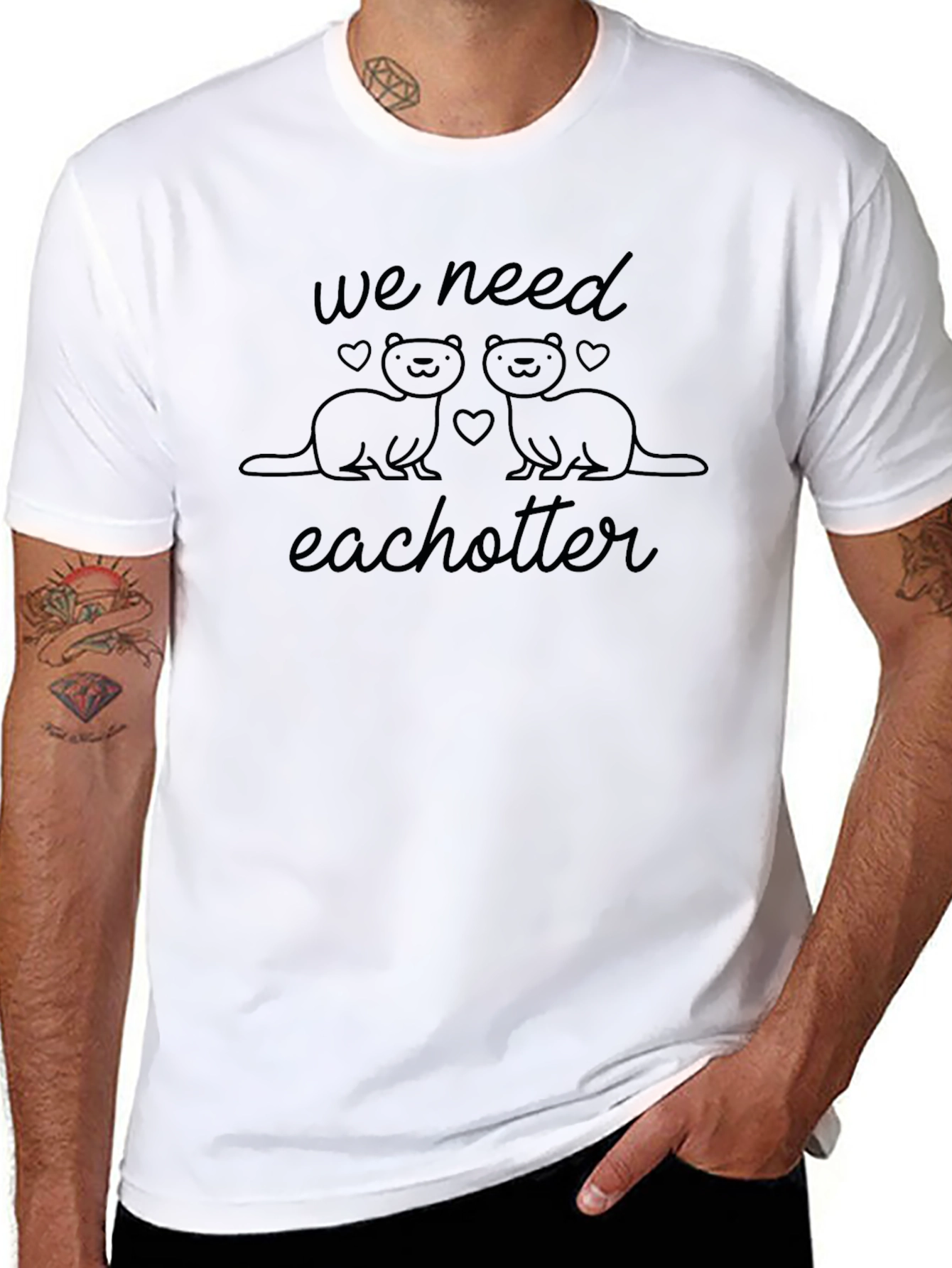 We Need Each Otter Black T-Shirt