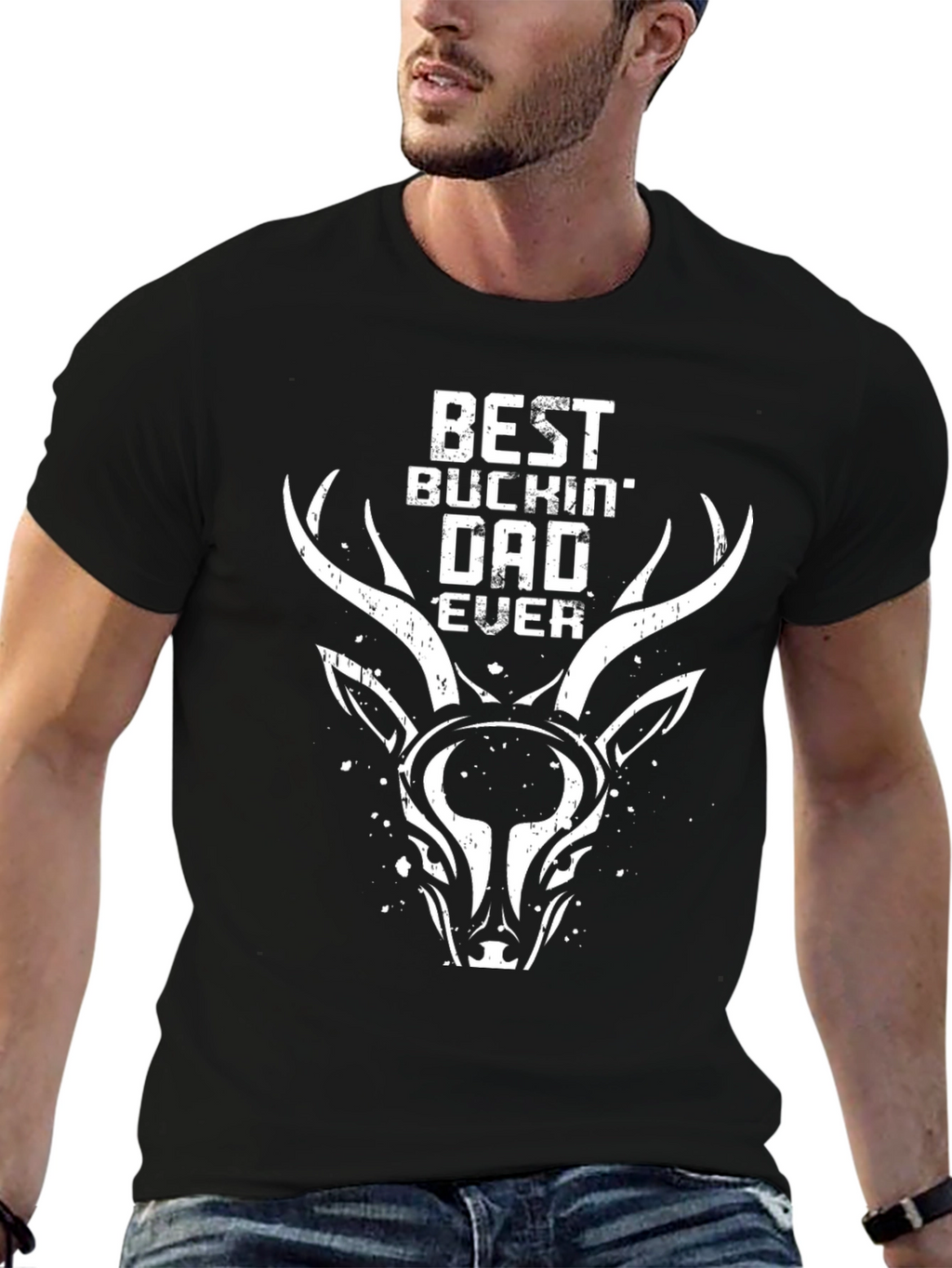 Best Buckin Dad Ever T-Shirt - Deer Graphic Tee