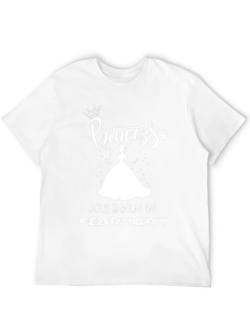 Princess Born in February Black T-Shirt