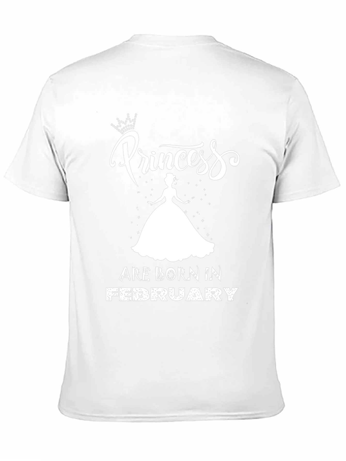 Princess Born in February Black T-Shirt