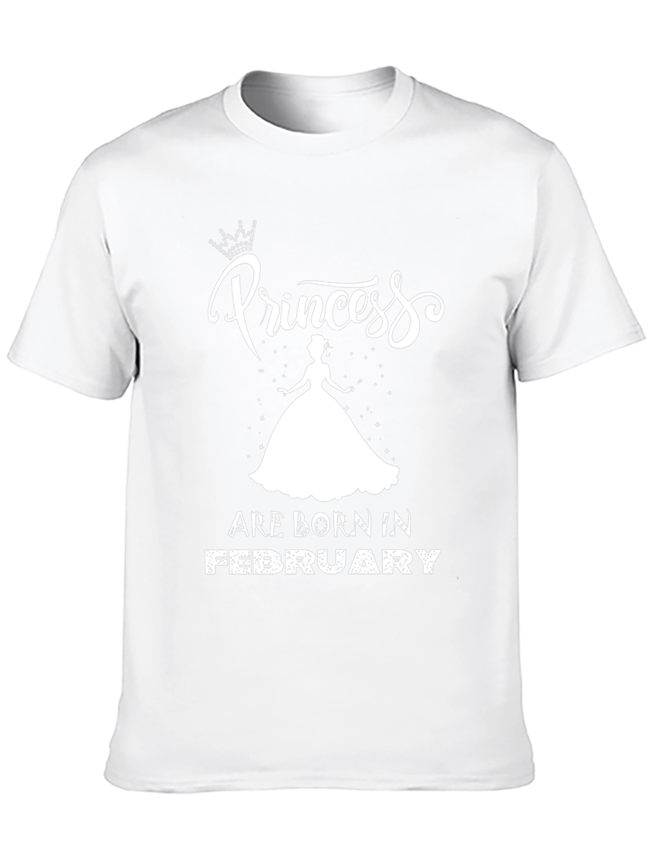 Princess Born in February Black T-Shirt