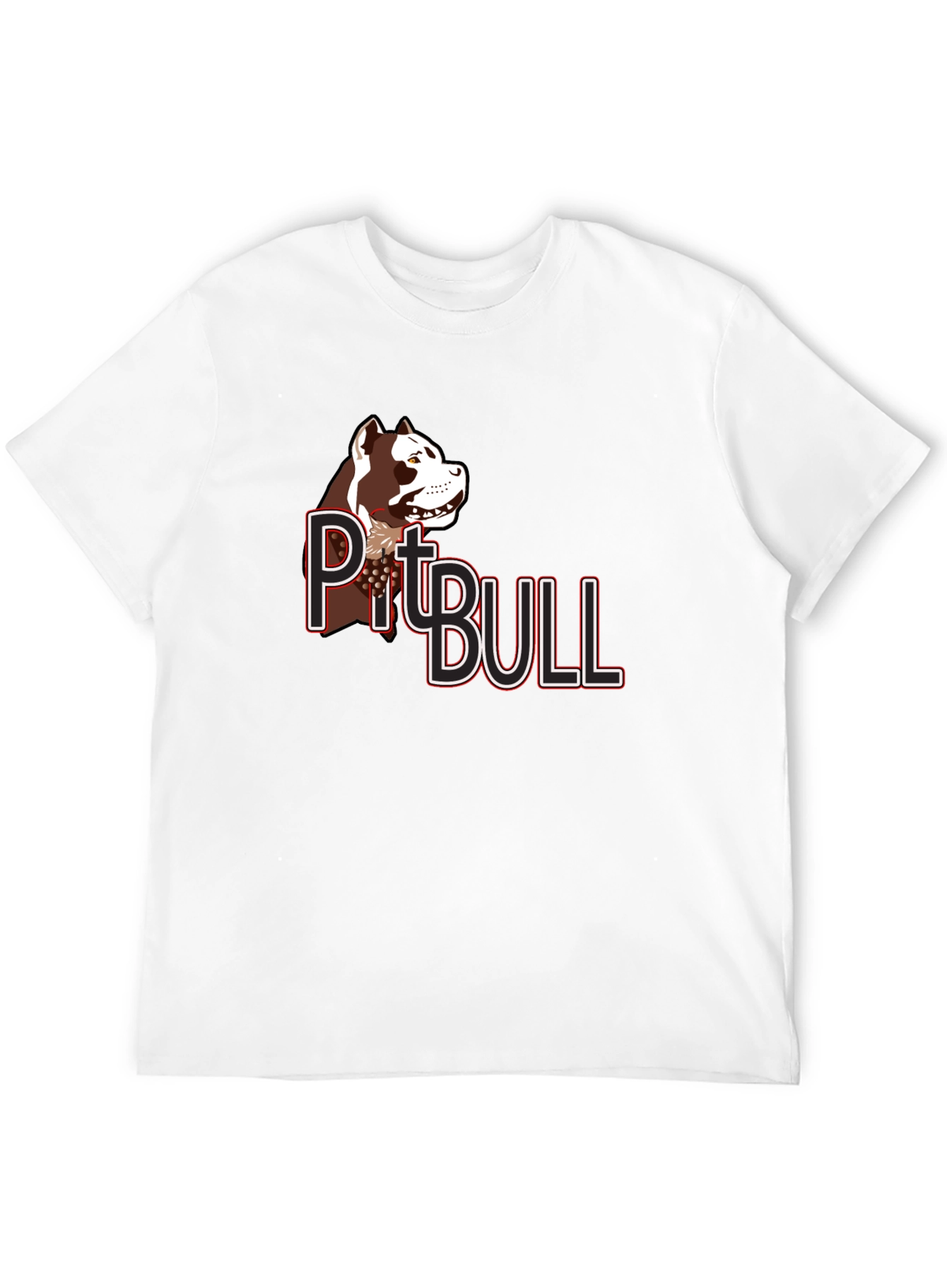 Pitbull Dog Graphic T-Shirt - Black Cotton Tee