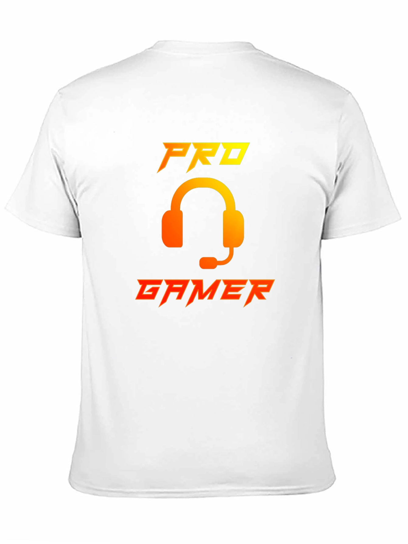 Pro Gamer Black T-Shirt with Headset Graphic