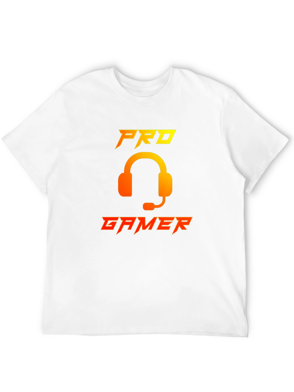 Pro Gamer Black T-Shirt with Headset Graphic