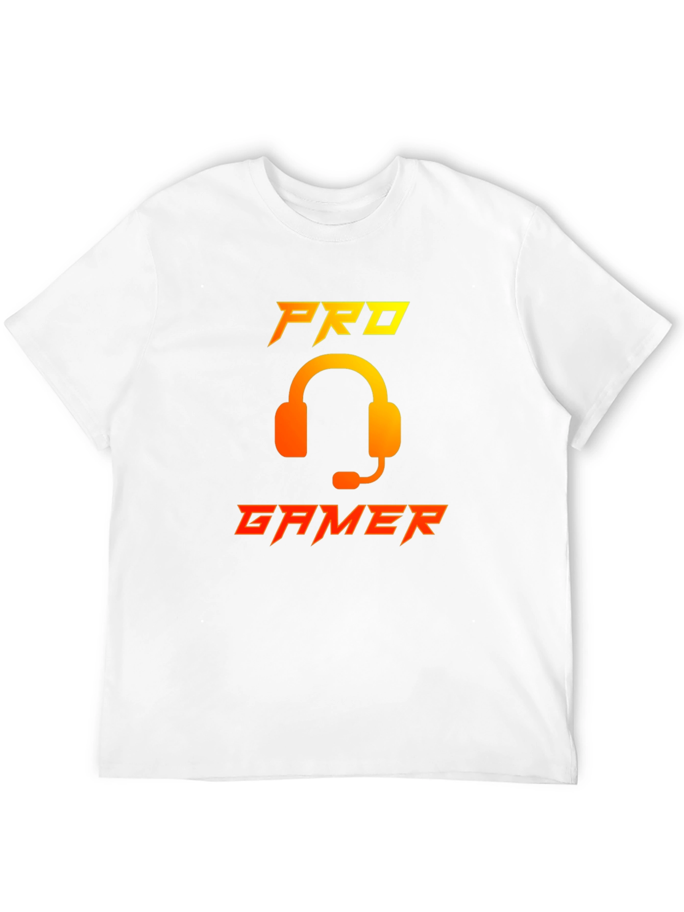 Pro Gamer Black T-Shirt with Headset Graphic