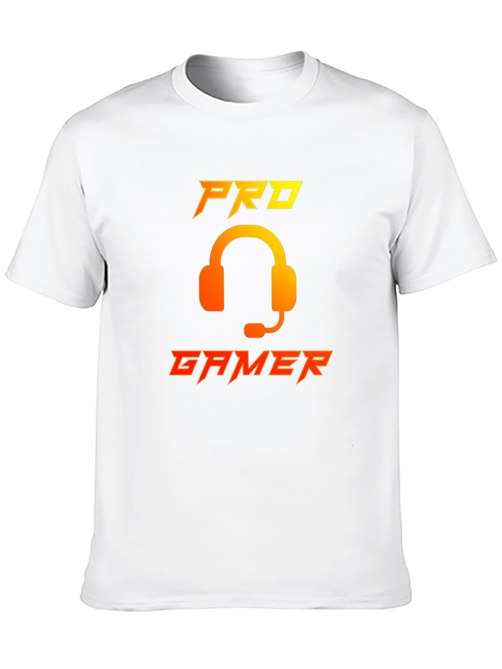Pro Gamer Black T-Shirt with Headset Graphic