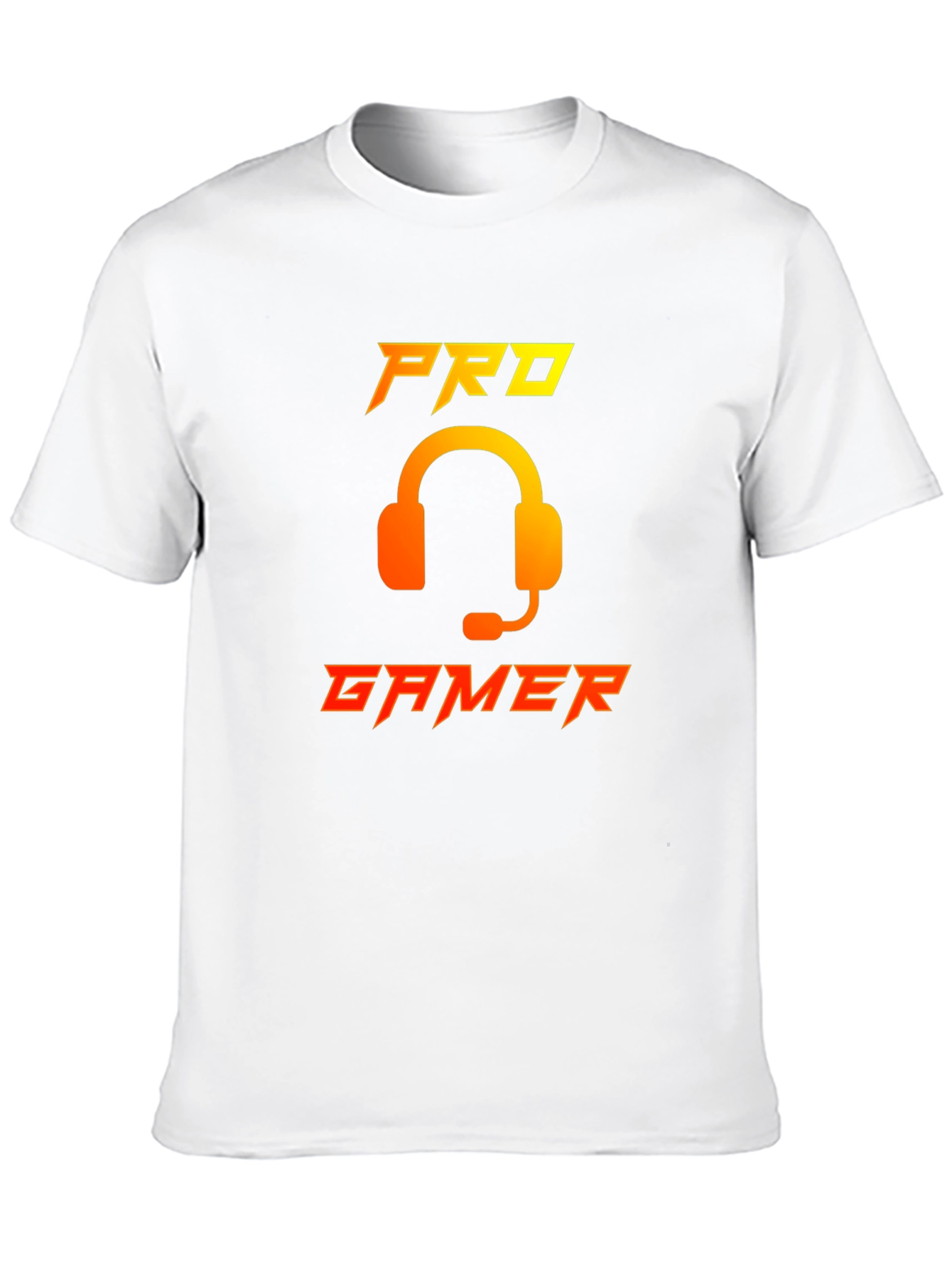 Pro Gamer Black T-Shirt with Headset Graphic